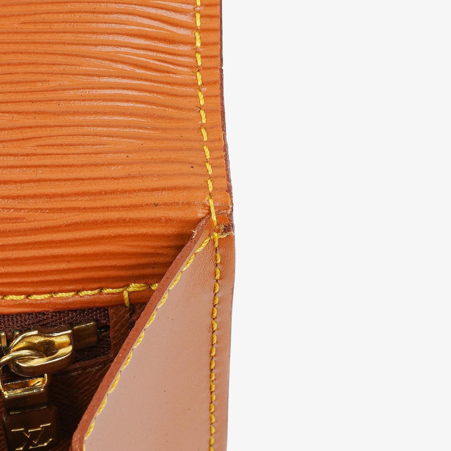 Louis Vuitton Pochette Sellier Dragonne Cognac Epi Clutch