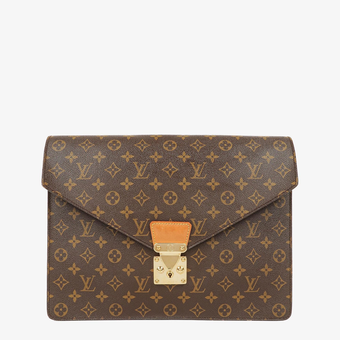Louis Vuitton Porte-Documents Senateur Monogram Canvas Clutch Bag