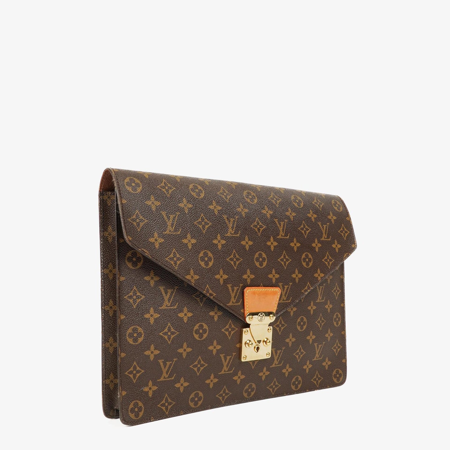 Louis Vuitton Porte-Documents Senateur Monogram Canvas Clutch Bag