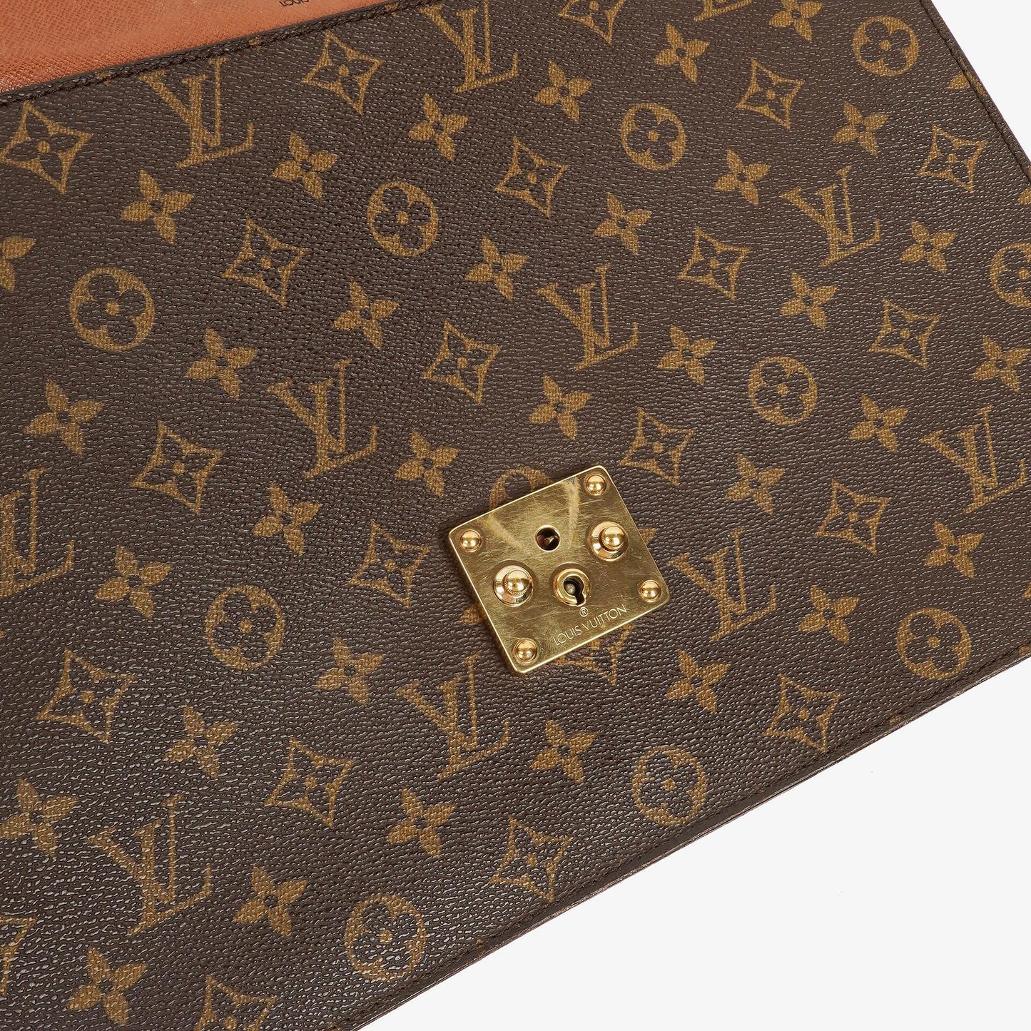 Louis Vuitton Porte-Documents Senateur Monogram Canvas Clutch Bag