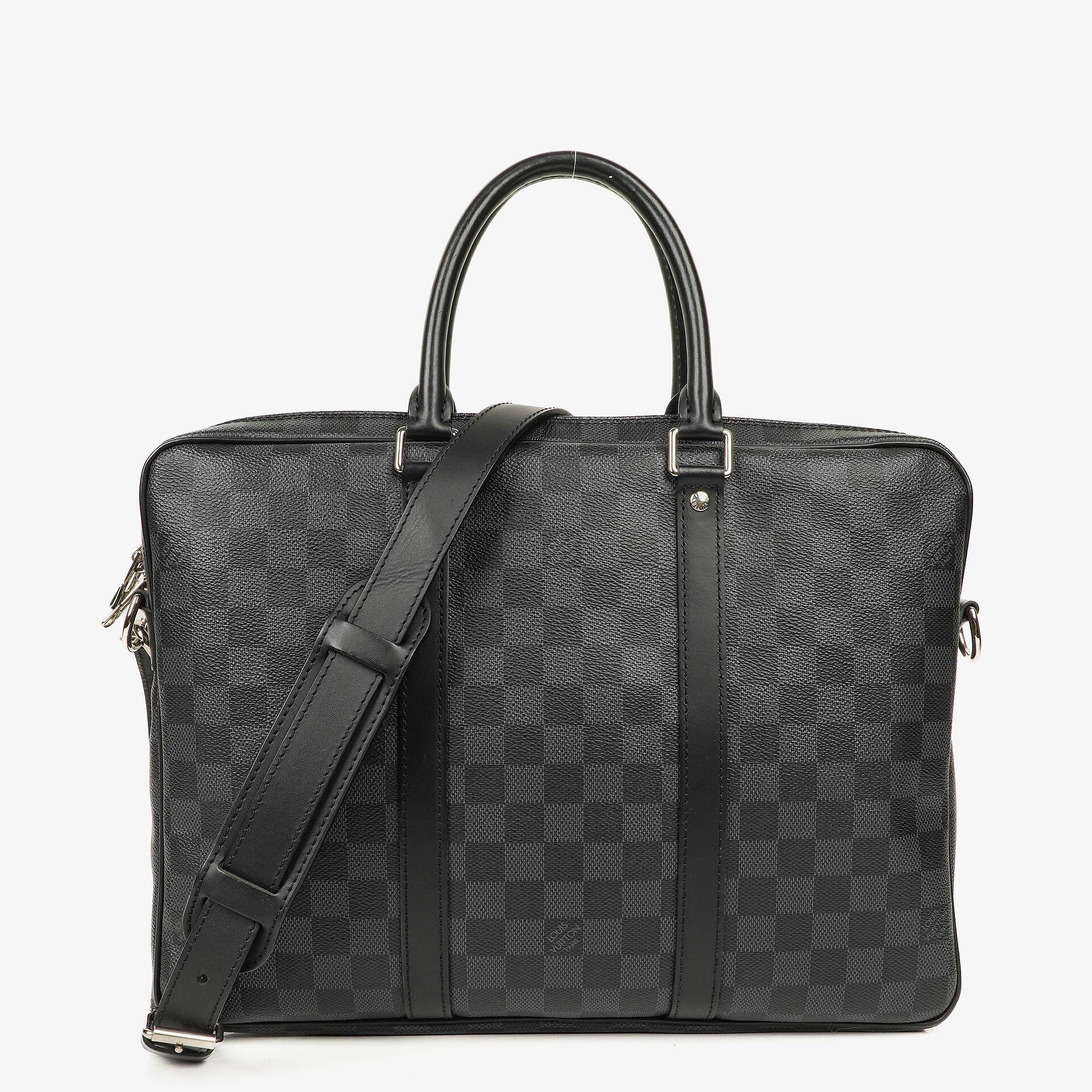 Louis Vuitton Porte-Documents Voyage Damier Graphite Canvas Bag