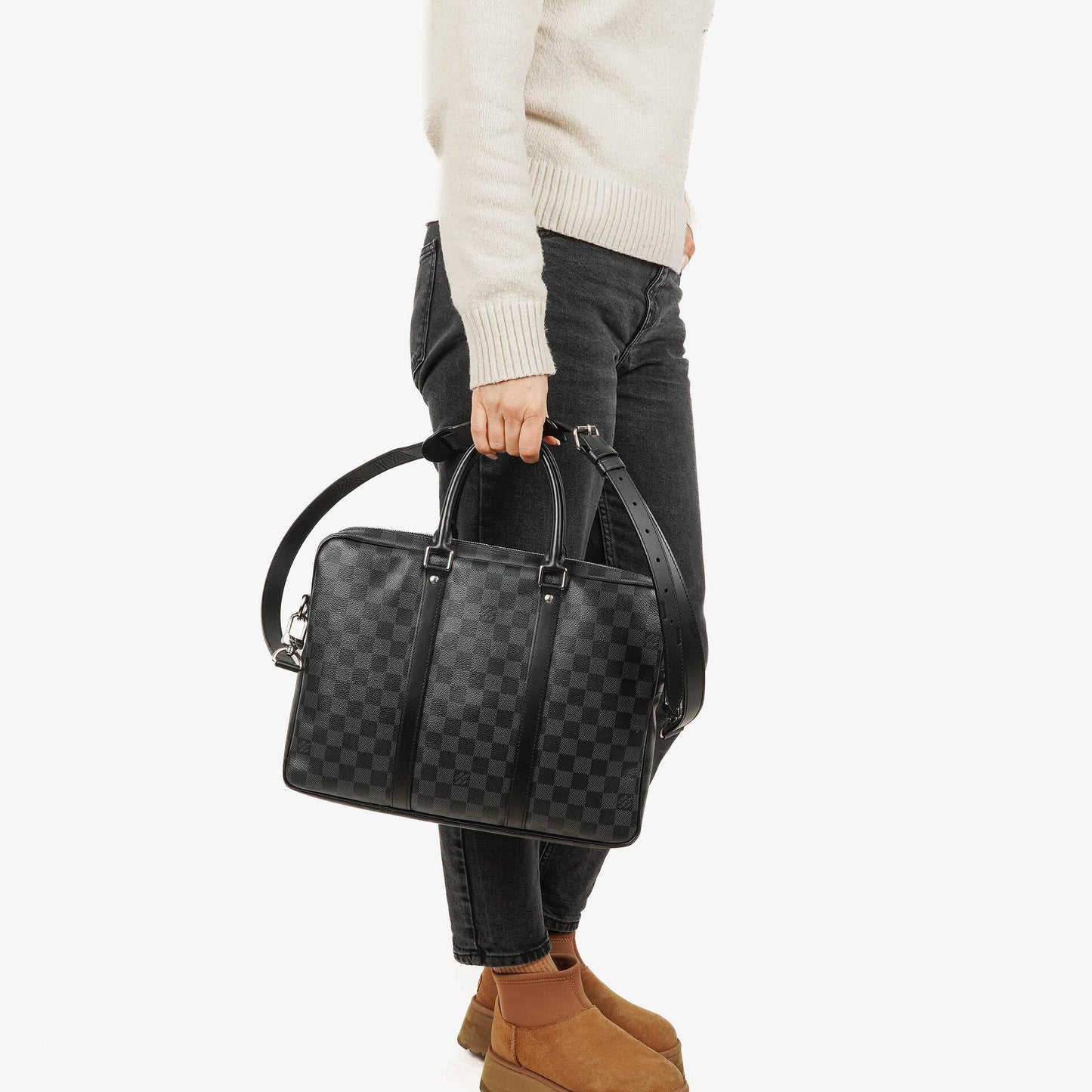 Louis Vuitton Porte-Documents Voyage Damier Graphite Canvas Bag
