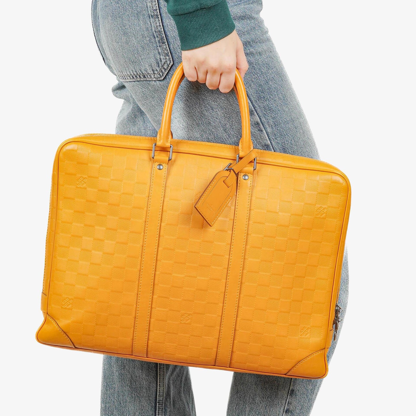 Louis Vuitton Porte-Documents Voyage Solar Damier Infini Leather Briefcase