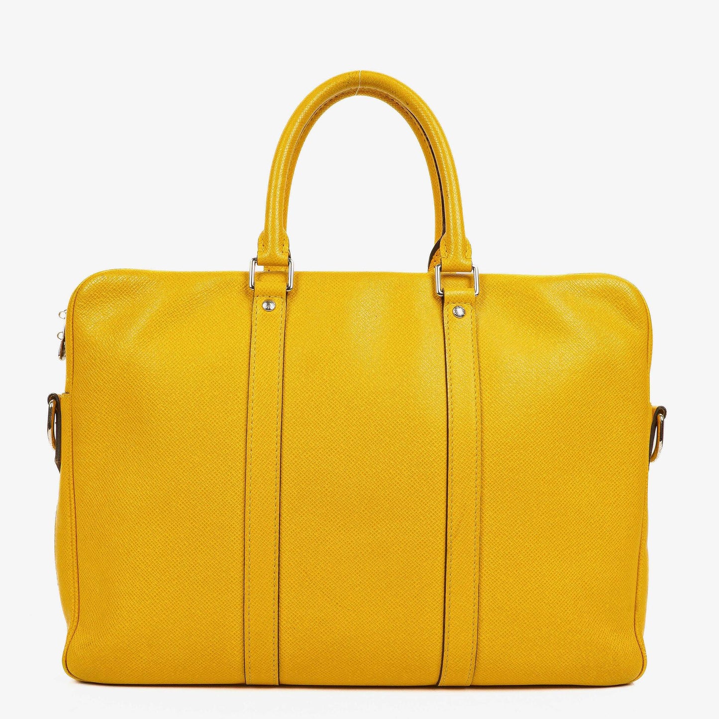 Louis Vuitton Porte Documents Voyage Yellow Altair Taiga Leather Briefcase