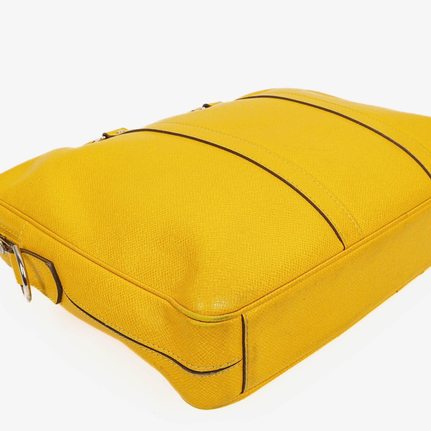 Louis Vuitton Porte Documents Voyage Yellow Altair Taiga Leather Briefcase