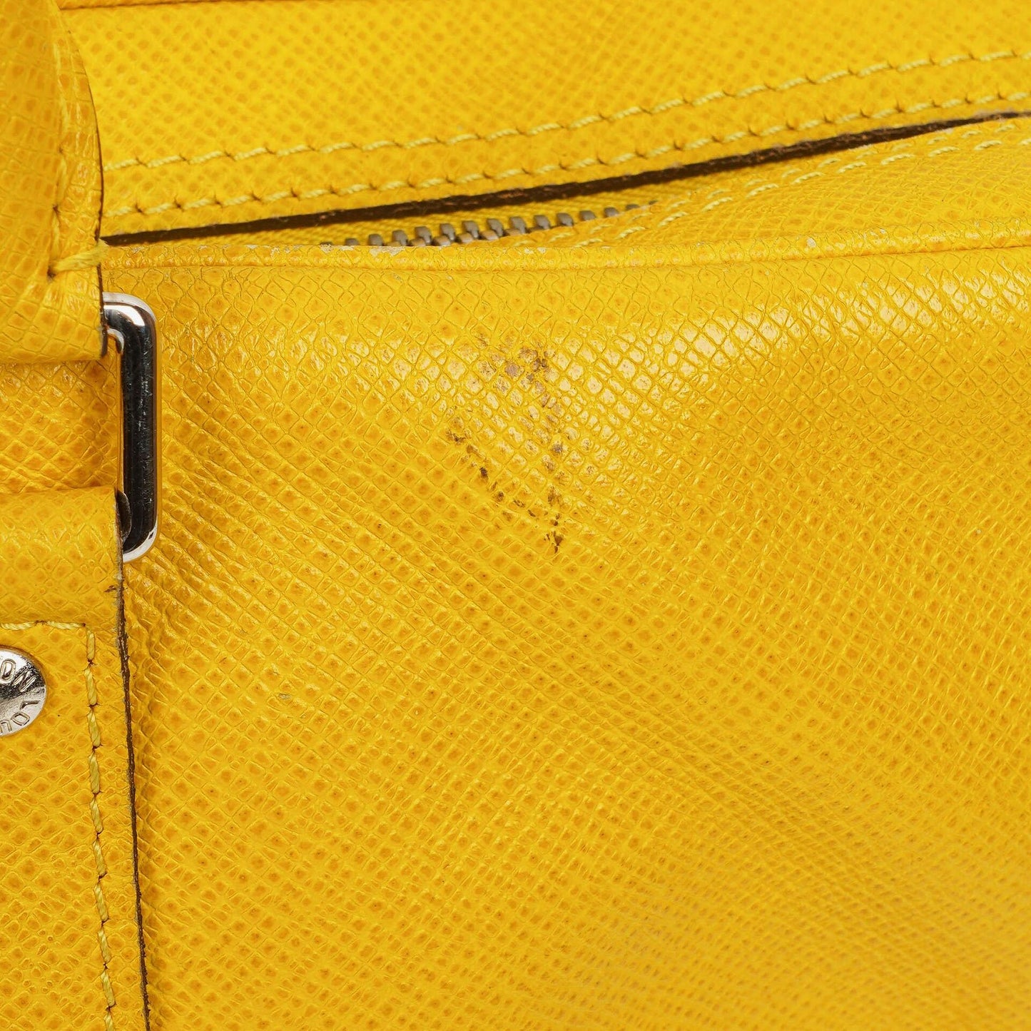 Louis Vuitton Porte Documents Voyage Yellow Altair Taiga Leather Briefcase
