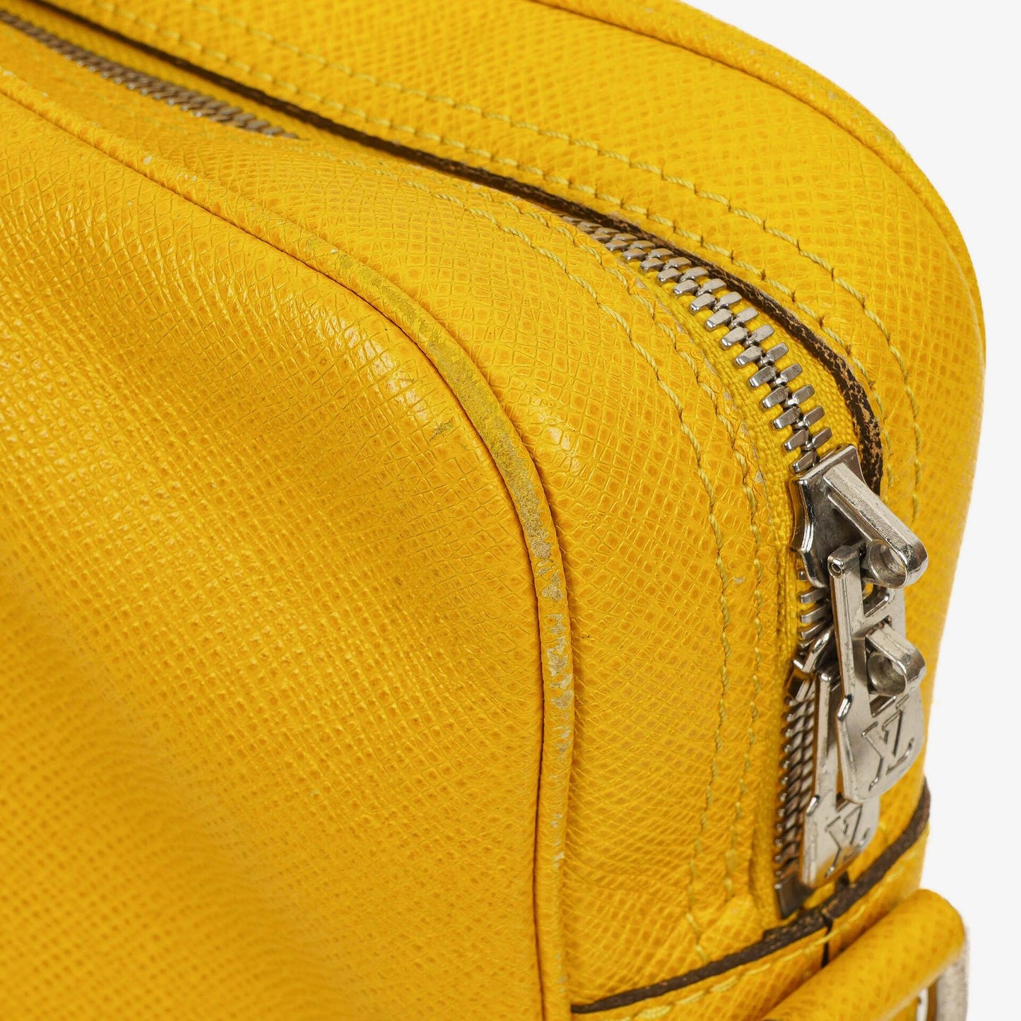 Louis Vuitton Porte Documents Voyage Yellow Altair Taiga Leather Briefcase