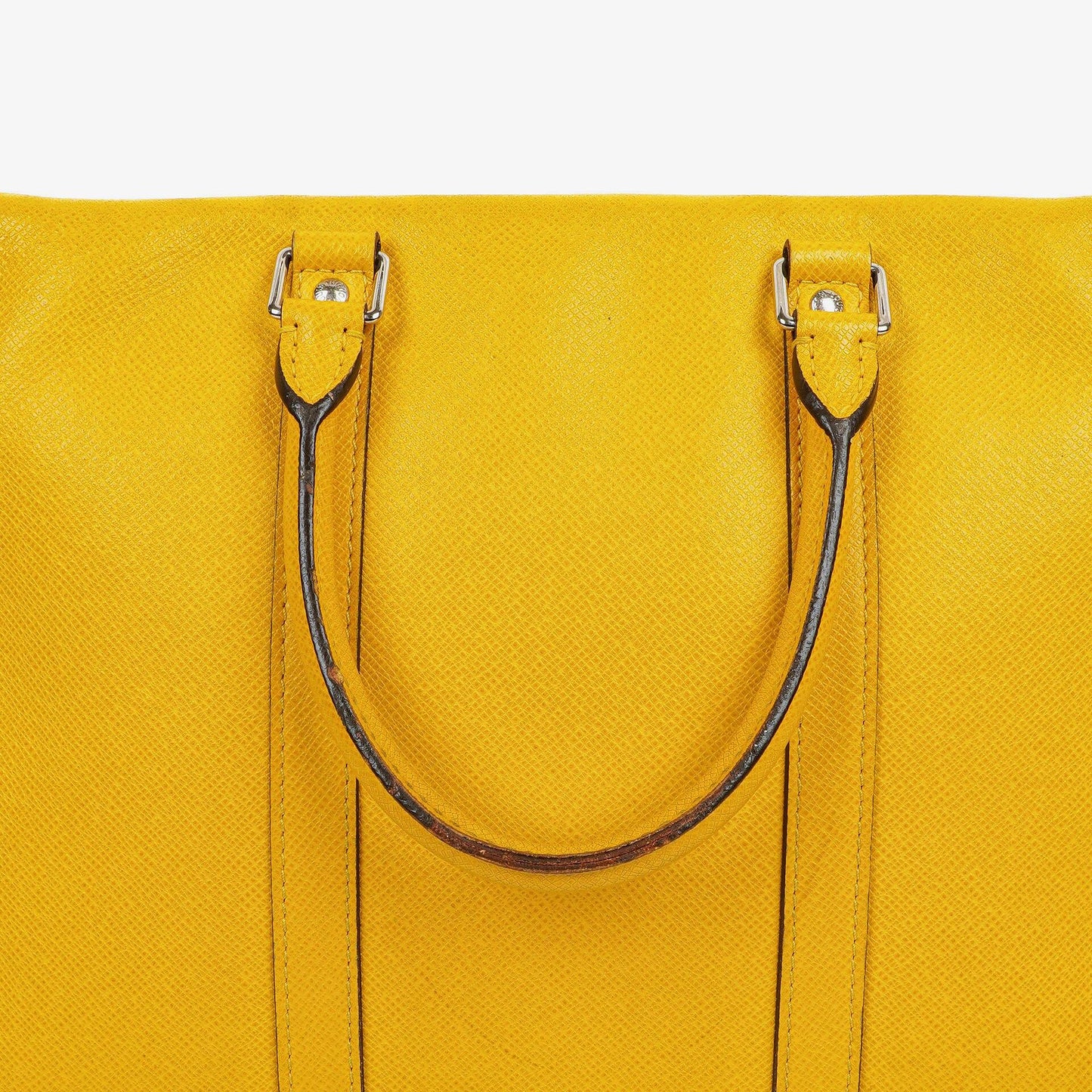 Louis Vuitton Porte Documents Voyage Yellow Altair Taiga Leather Briefcase