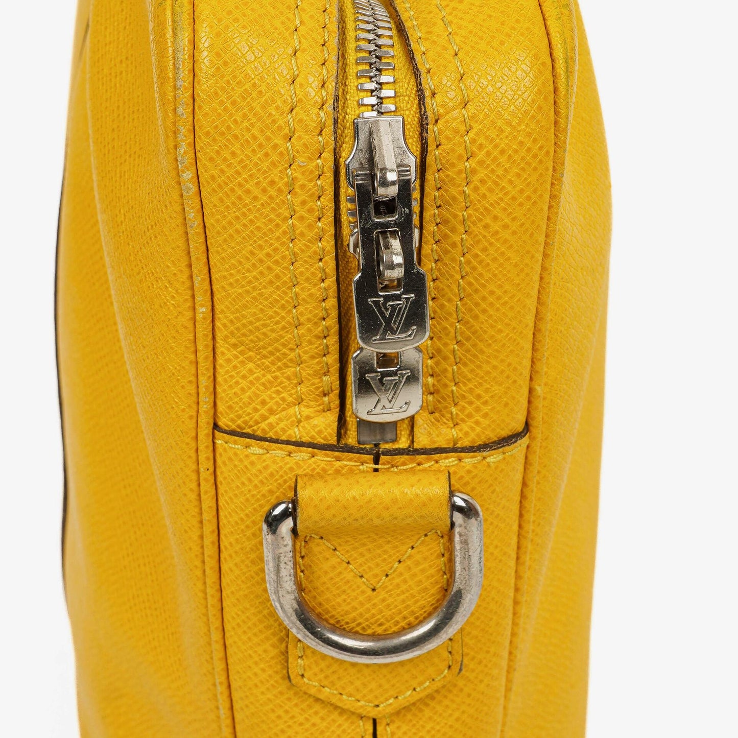 Louis Vuitton Porte Documents Voyage Yellow Altair Taiga Leather Briefcase