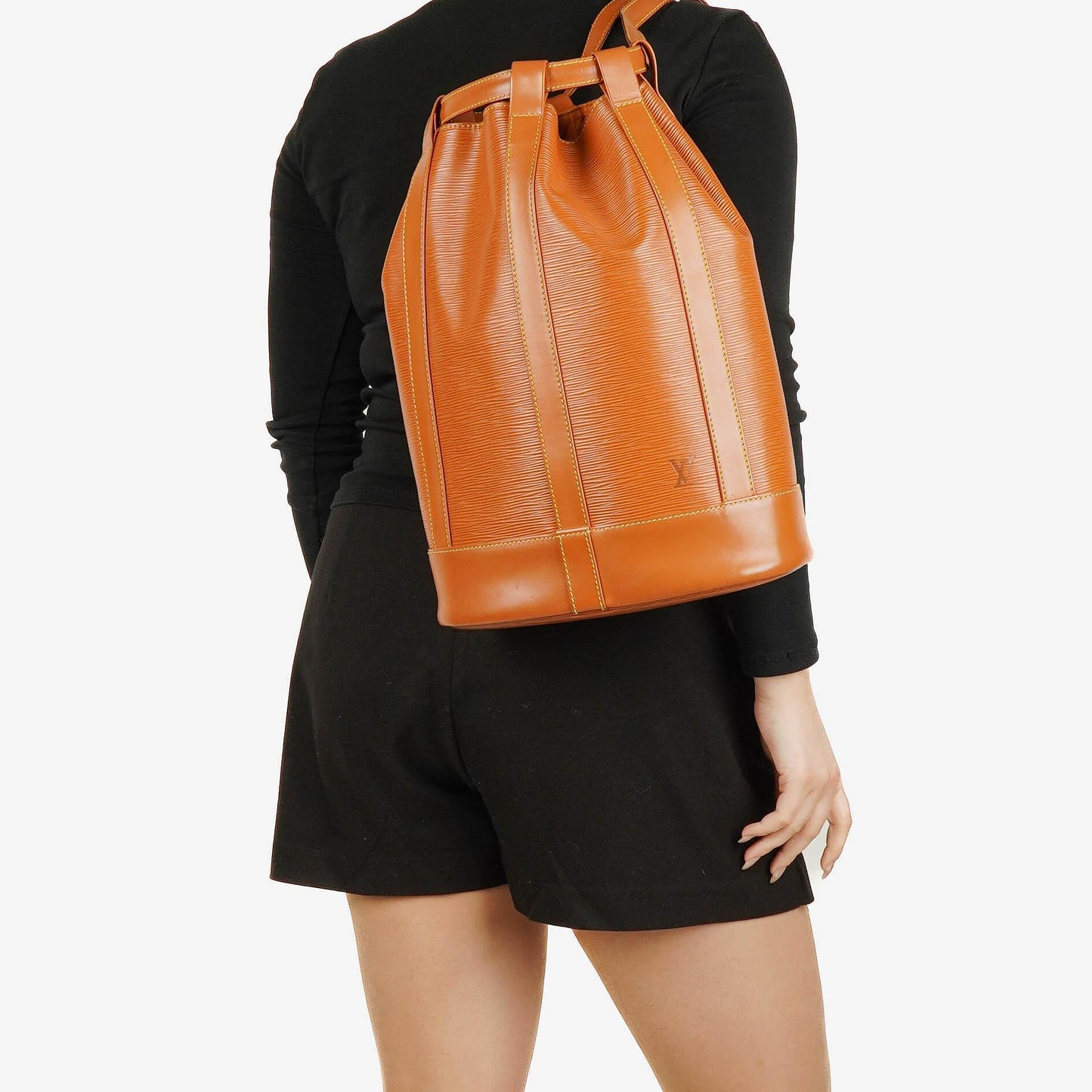 Louis Vuitton Randonnee PM EPI Cognac Canvas Backpack