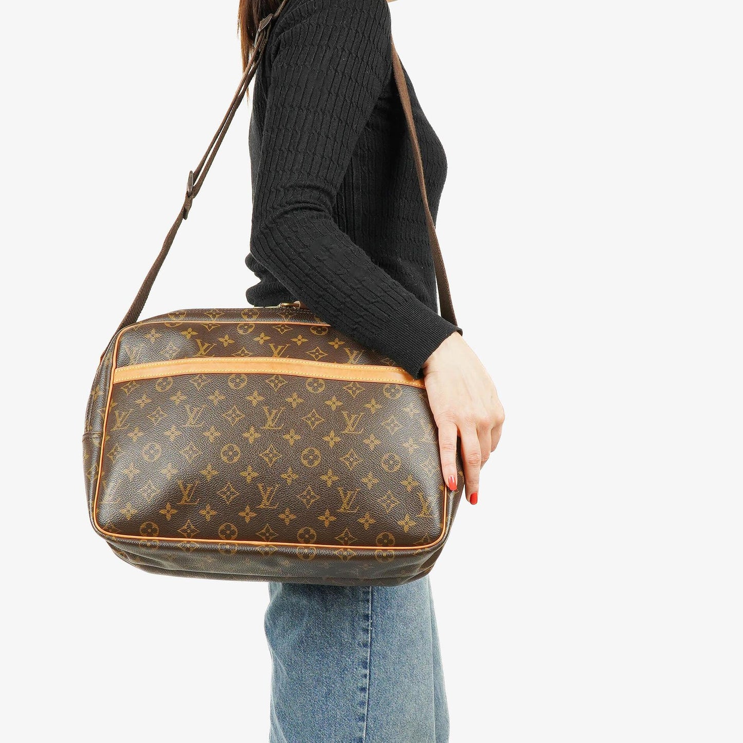 Louis Vuitton Reporter GM Monogram Coated Canvas Bag