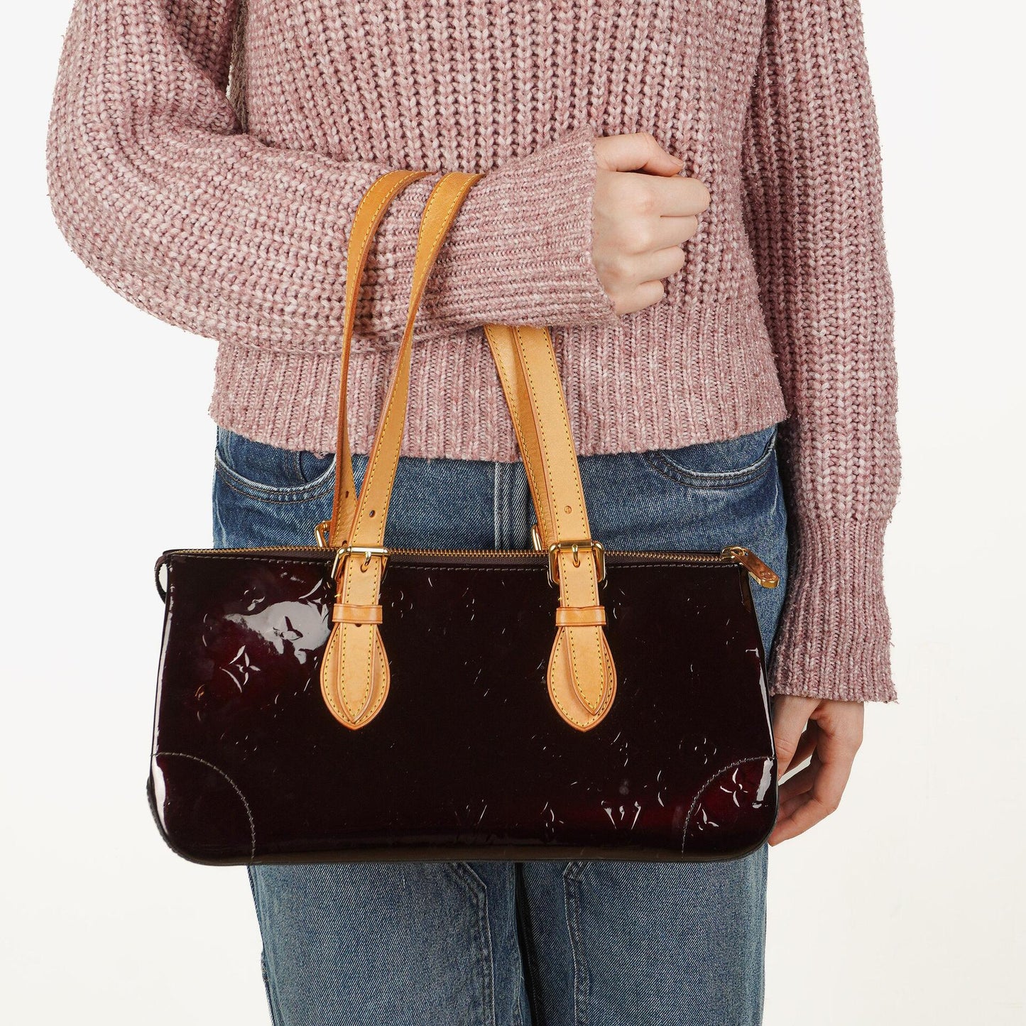 Louis Vuitton Rosewood Avenue Amarante Monogram Vernis Shoulder Bag
