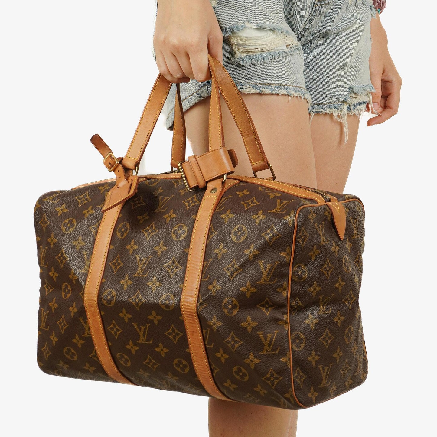 Louis Vuitton Sac Souple 35 Monogram Canvas Travel Bag