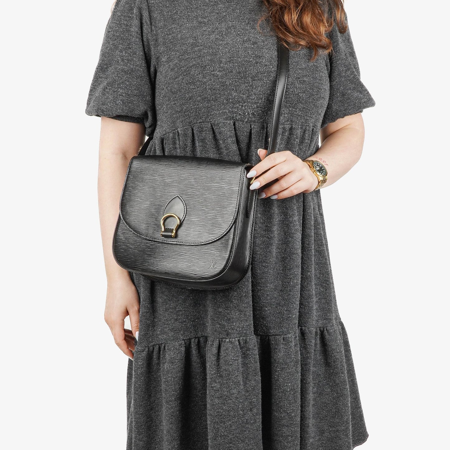 Louis Vuitton Saint Cloud Black EPI Leather Crossbody Bag