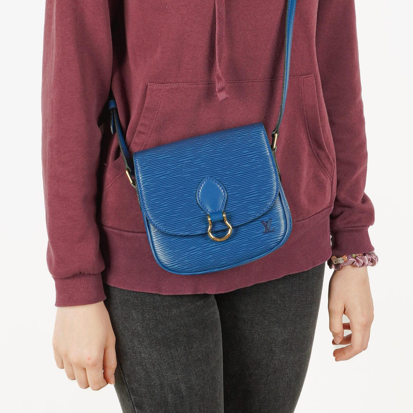 Louis Vuitton Saint Cloud PM Blue EPI Leather Crossbody Bag