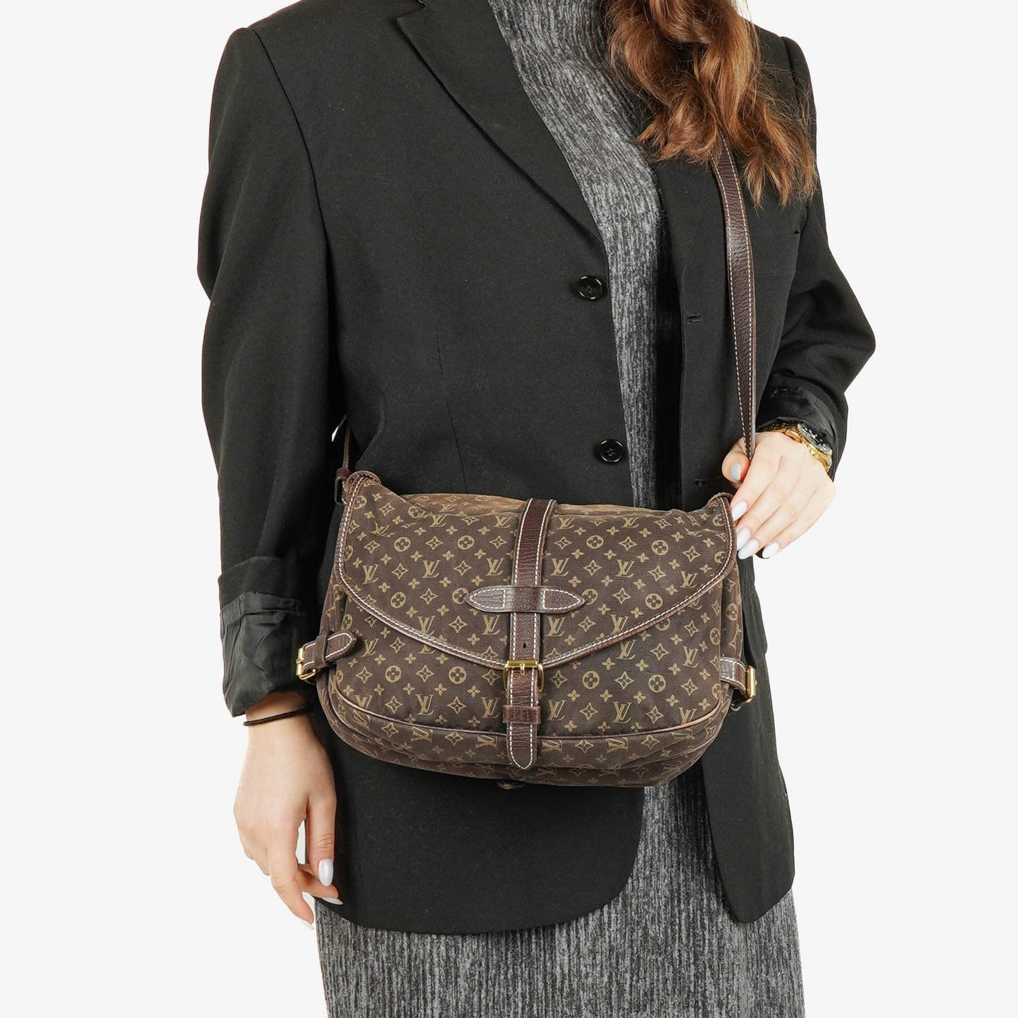 Louis Vuitton Saumur 30 Mini Lin Monogram Dune