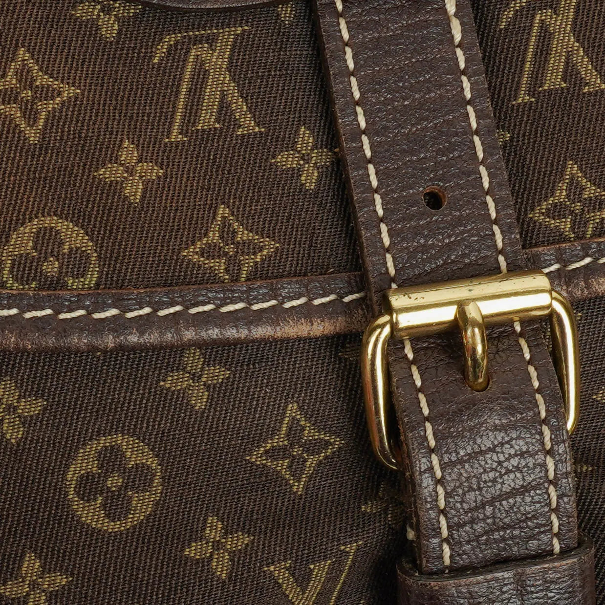 Louis Vuitton Saumur 30 Mini Lin Monogram Dune