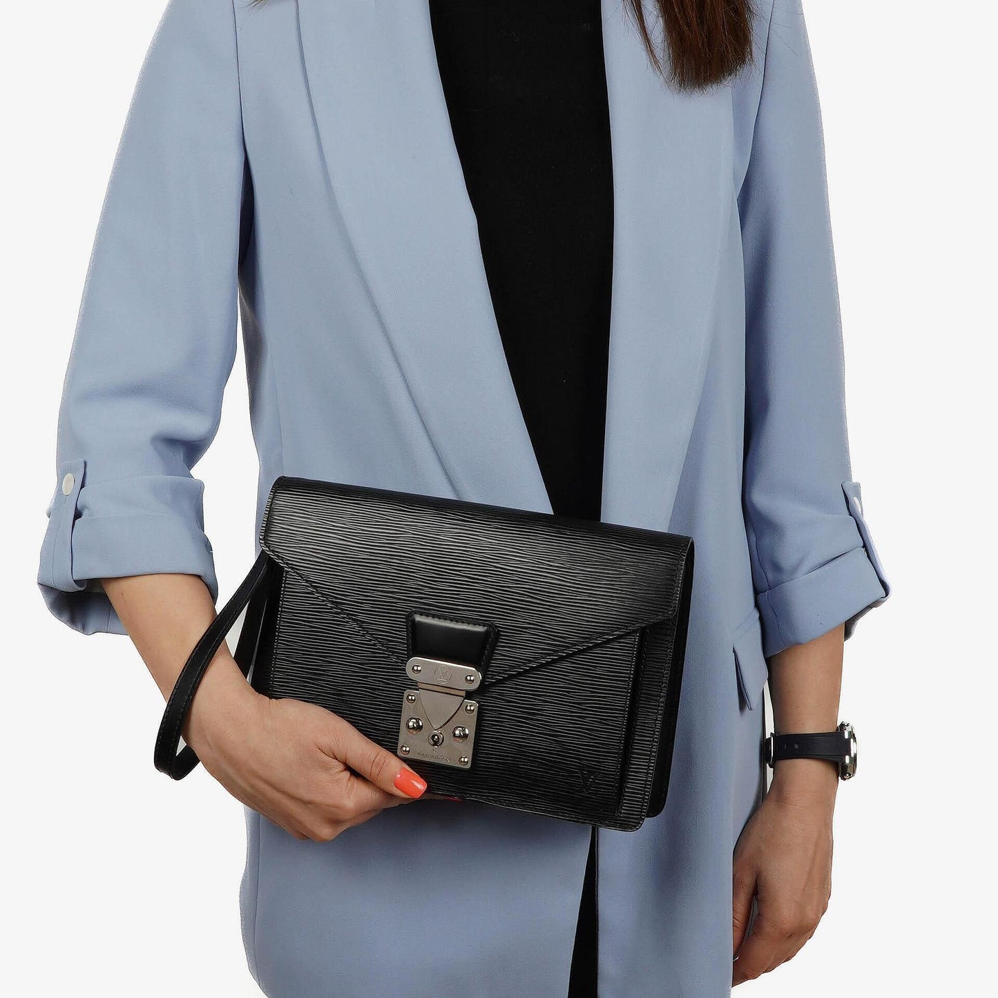 Louis Vuitton Sellier Dragonne Black EPI Leather Clutch Bag