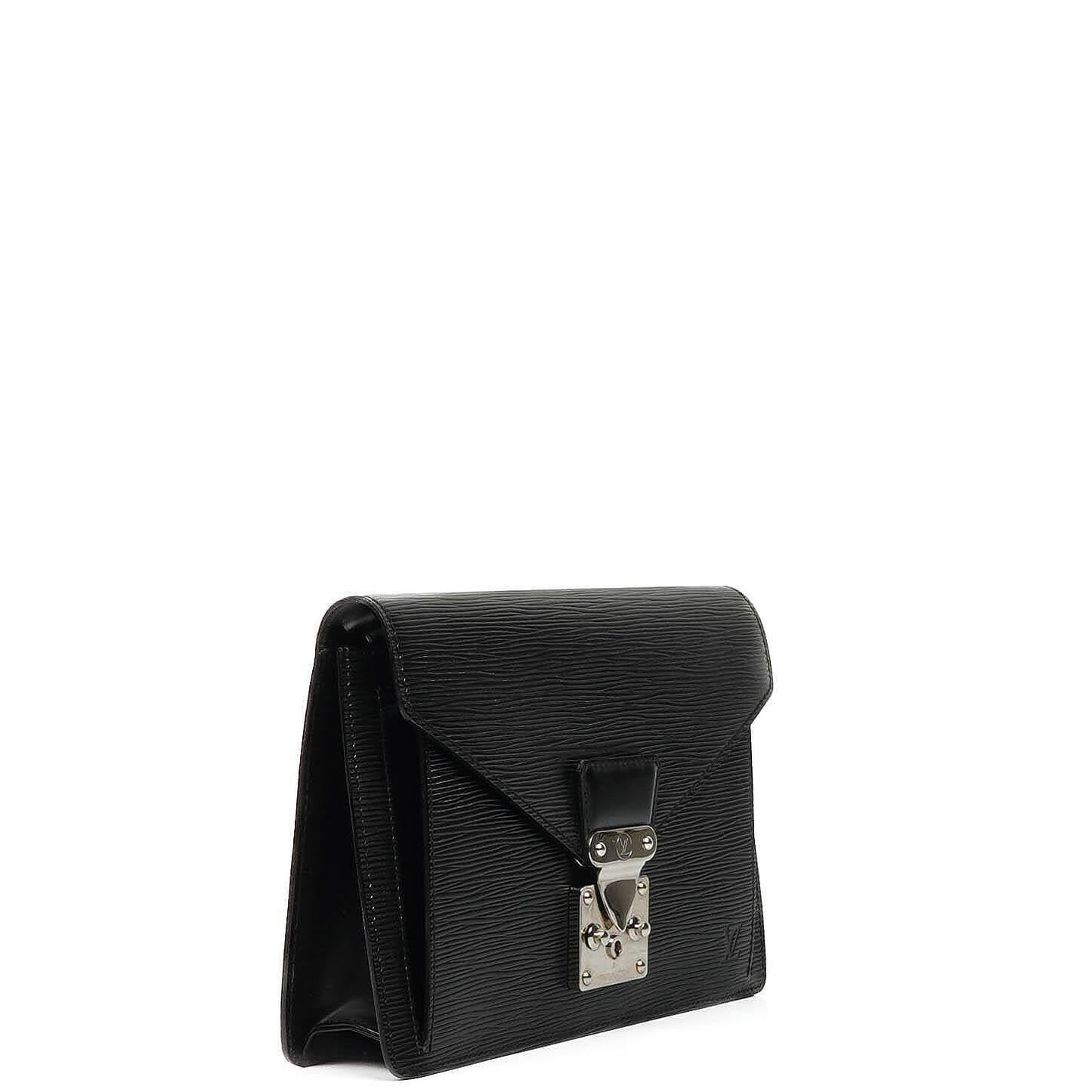 Louis Vuitton Sellier Dragonne Black EPI Leather Clutch Bag