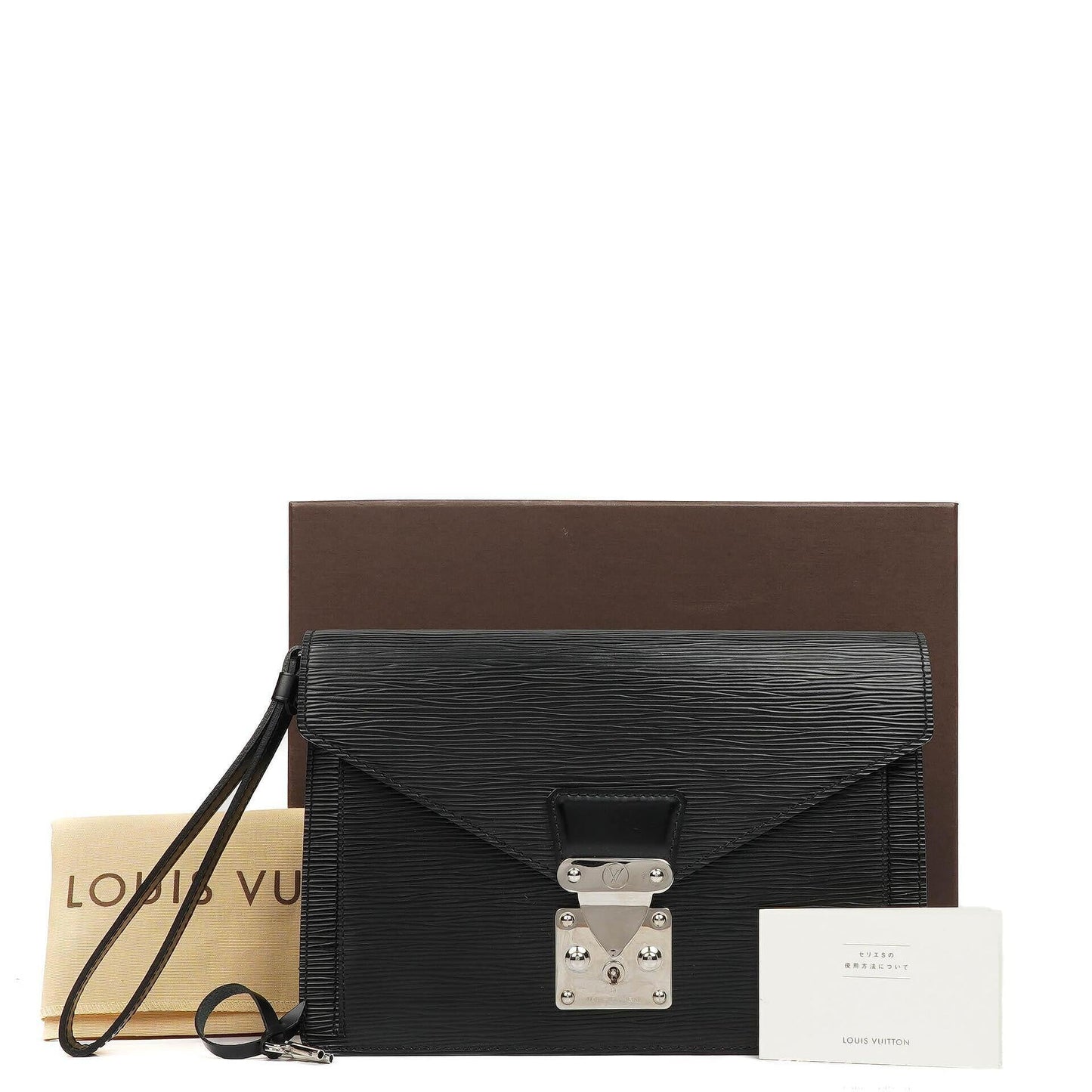 Louis Vuitton Sellier Dragonne Black EPI Leather Clutch Bag