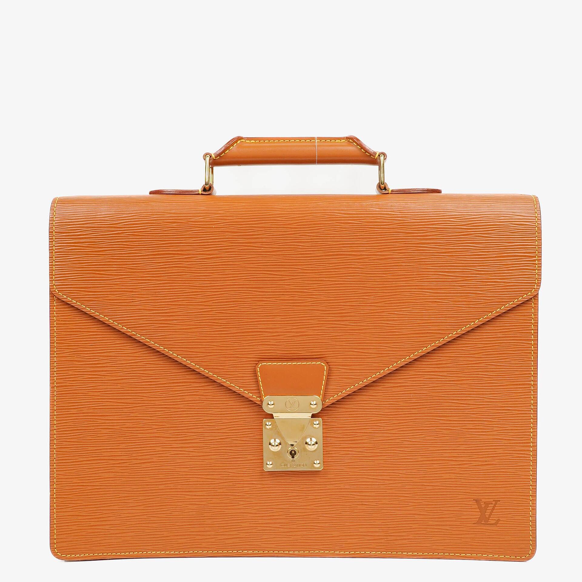 Louis Vuitton Serviette Ambassador Brown Epi Leather Briefcase, 1996