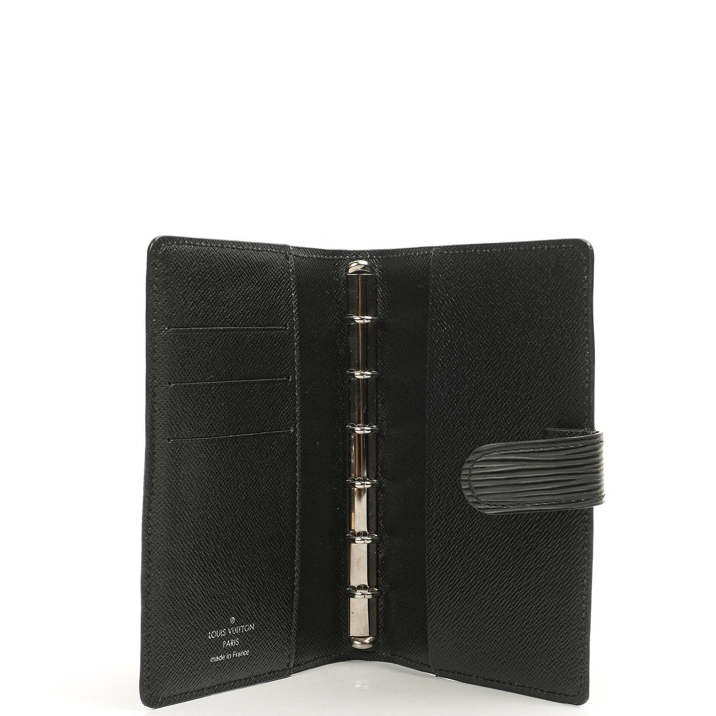 Louis Vuitton Small Ring Agenda Cover Black EPI Leather