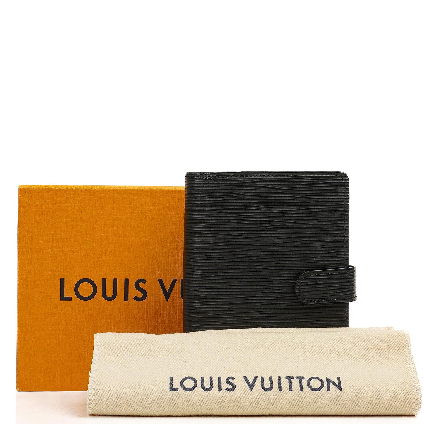 Louis Vuitton Small Ring Agenda Cover Black EPI Leather