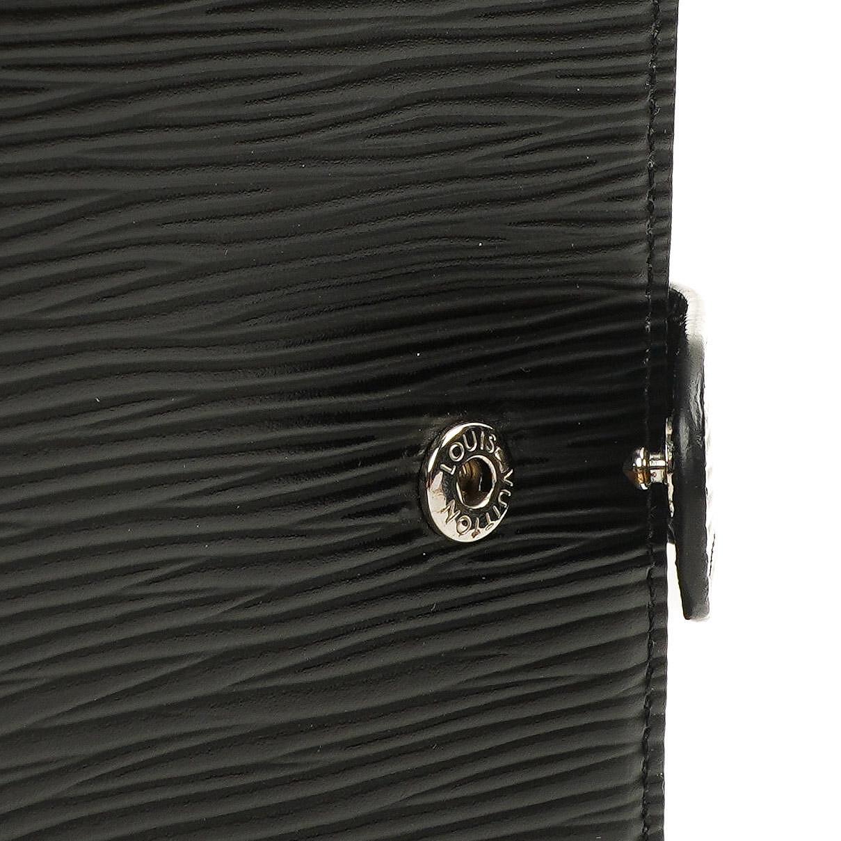 Louis Vuitton Small Ring Agenda Cover Black EPI Leather