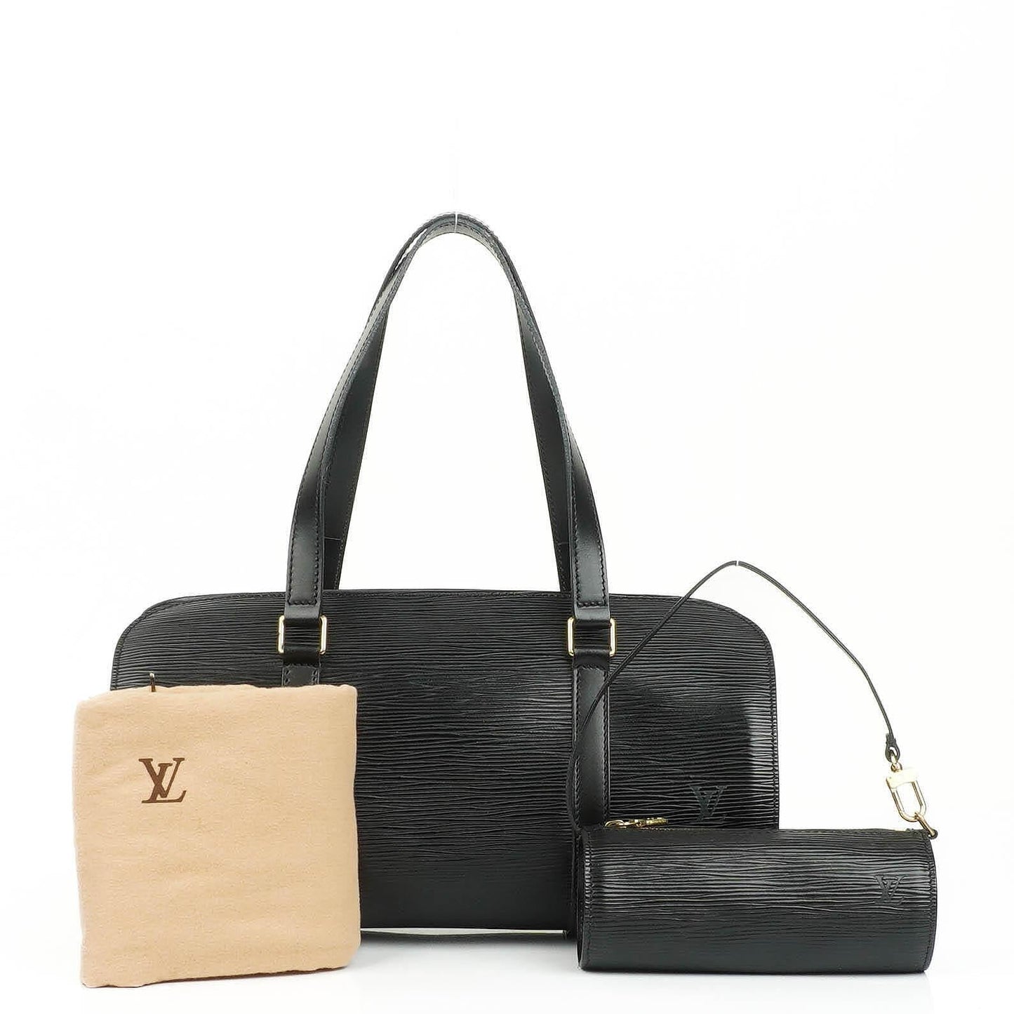 Louis Vuitton Soufflot Black EPI Leather Handbag