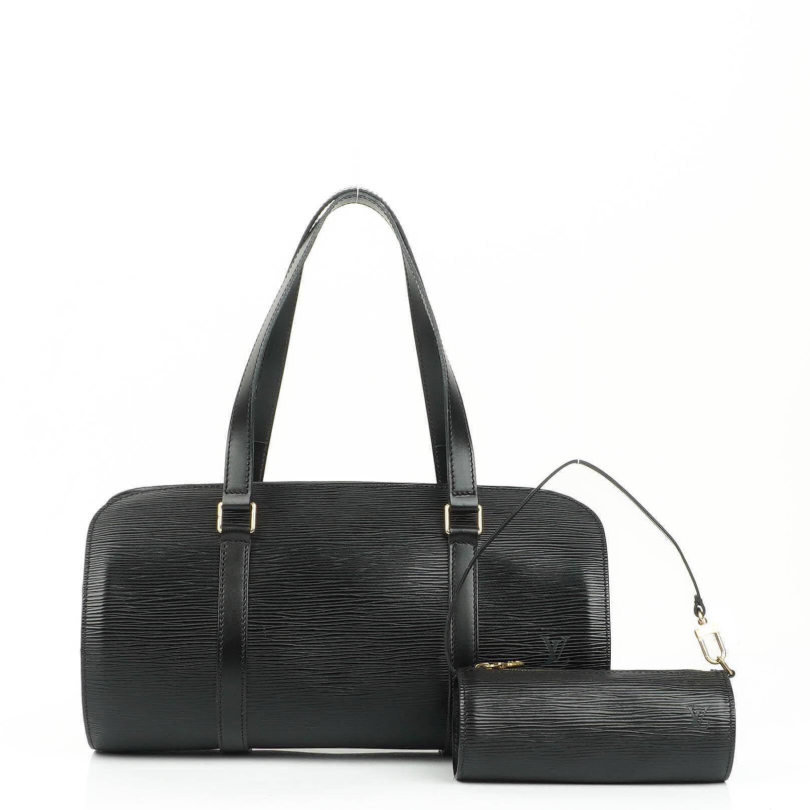 Louis Vuitton Soufflot Black EPI Leather Handbag