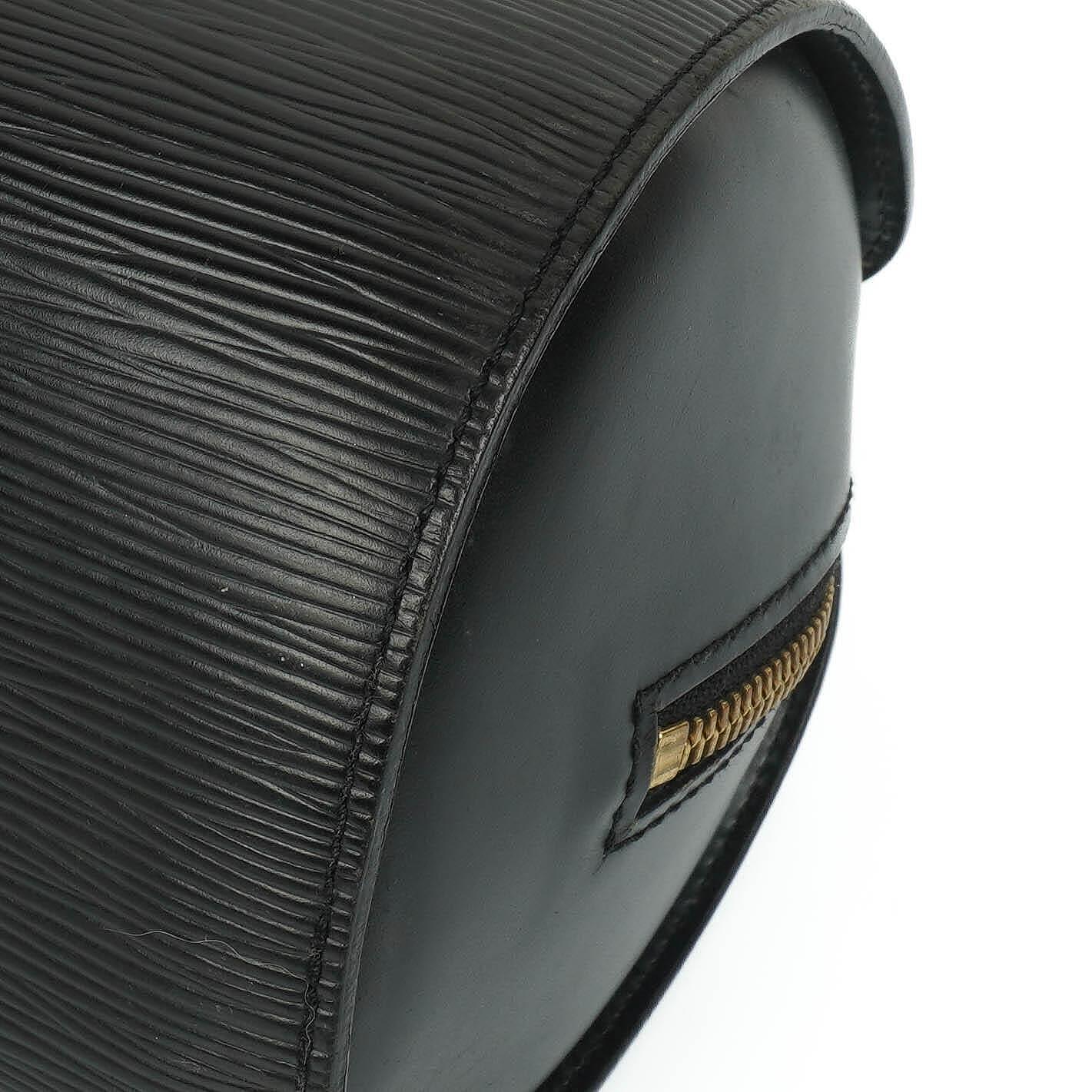 Louis Vuitton Soufflot Handbag In Black Epi Leather