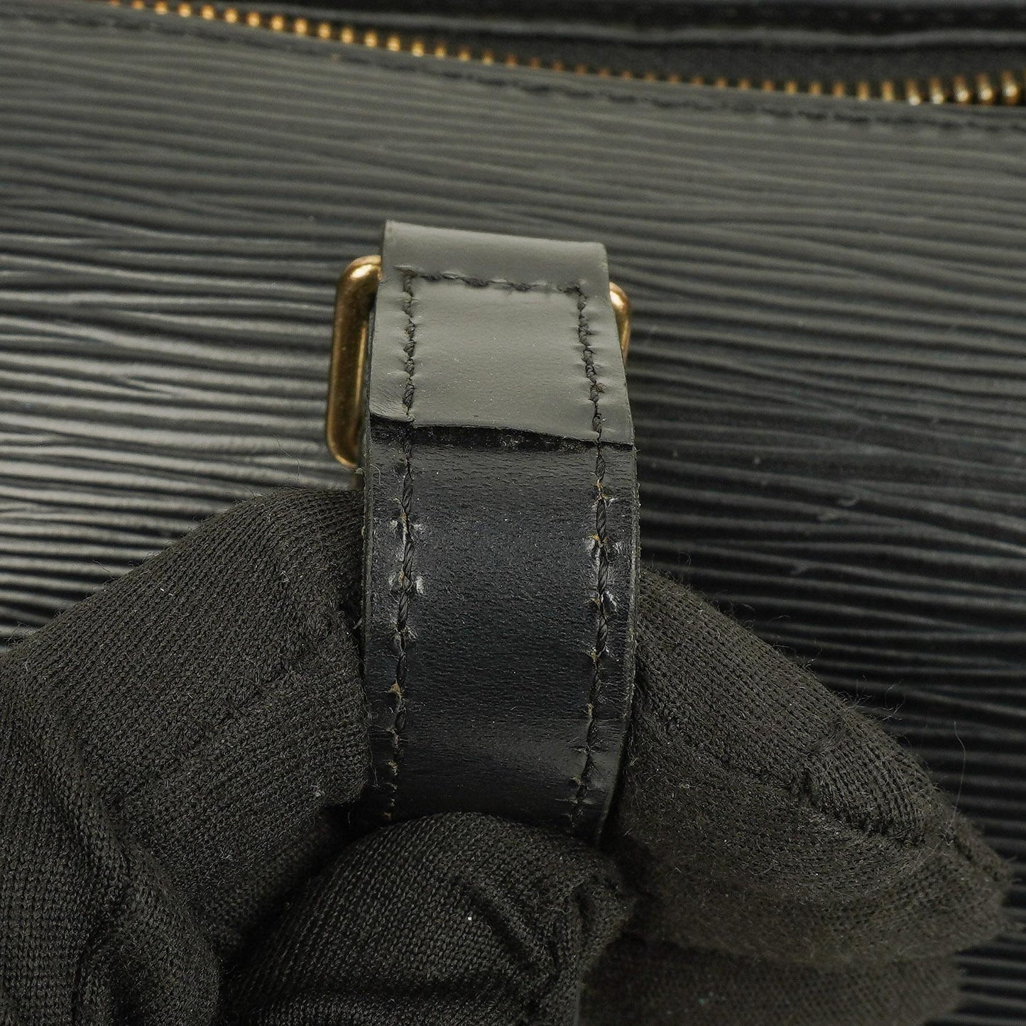 Louis Vuitton Soufflot Handbag In Black Epi Leather