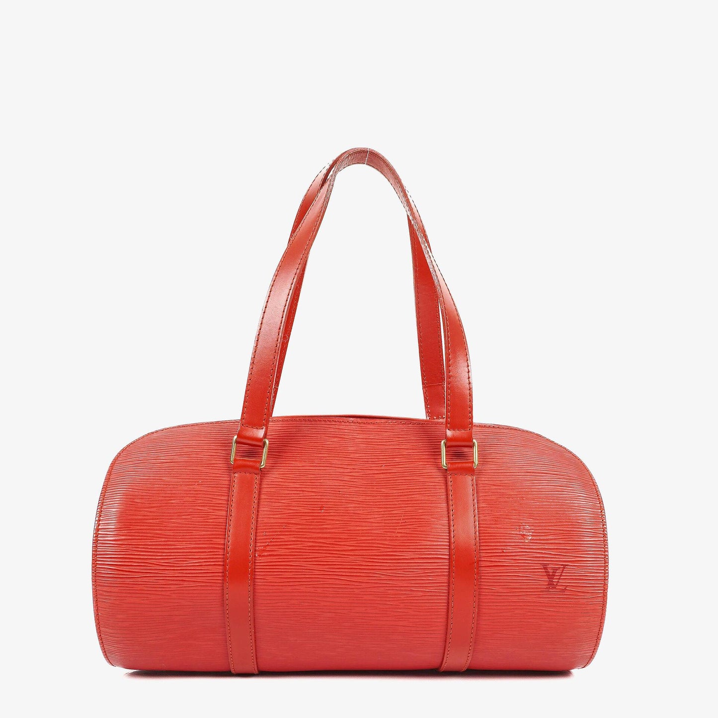 Louis Vuitton Soufflot Handbag In Red Epi Leather