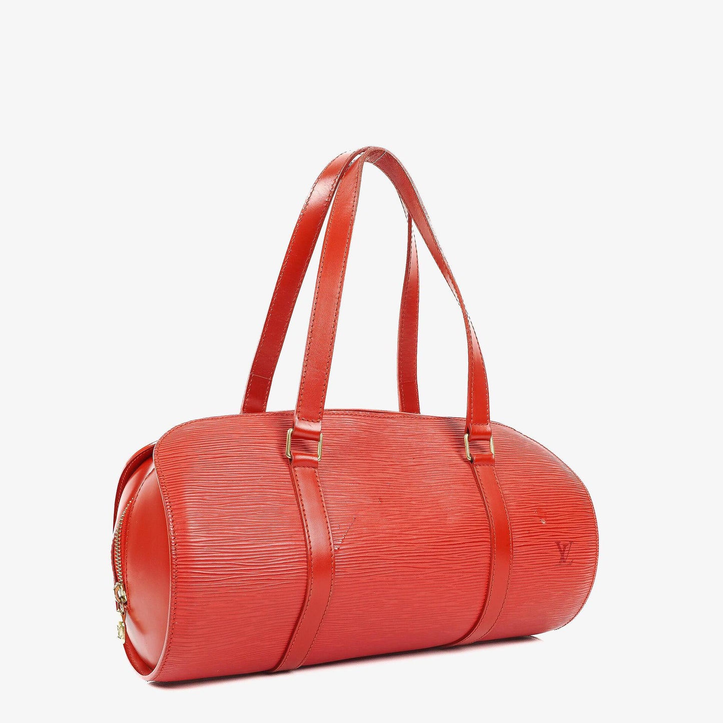 Louis Vuitton Soufflot Handbag In Red Epi Leather