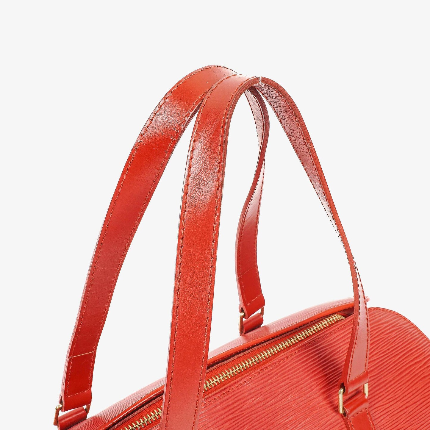 Louis Vuitton Soufflot Handbag In Red Epi Leather