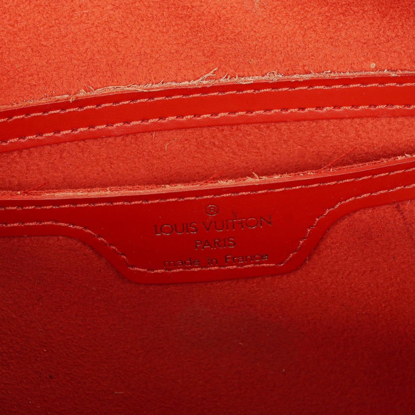 Louis Vuitton Soufflot Handbag In Red Epi Leather