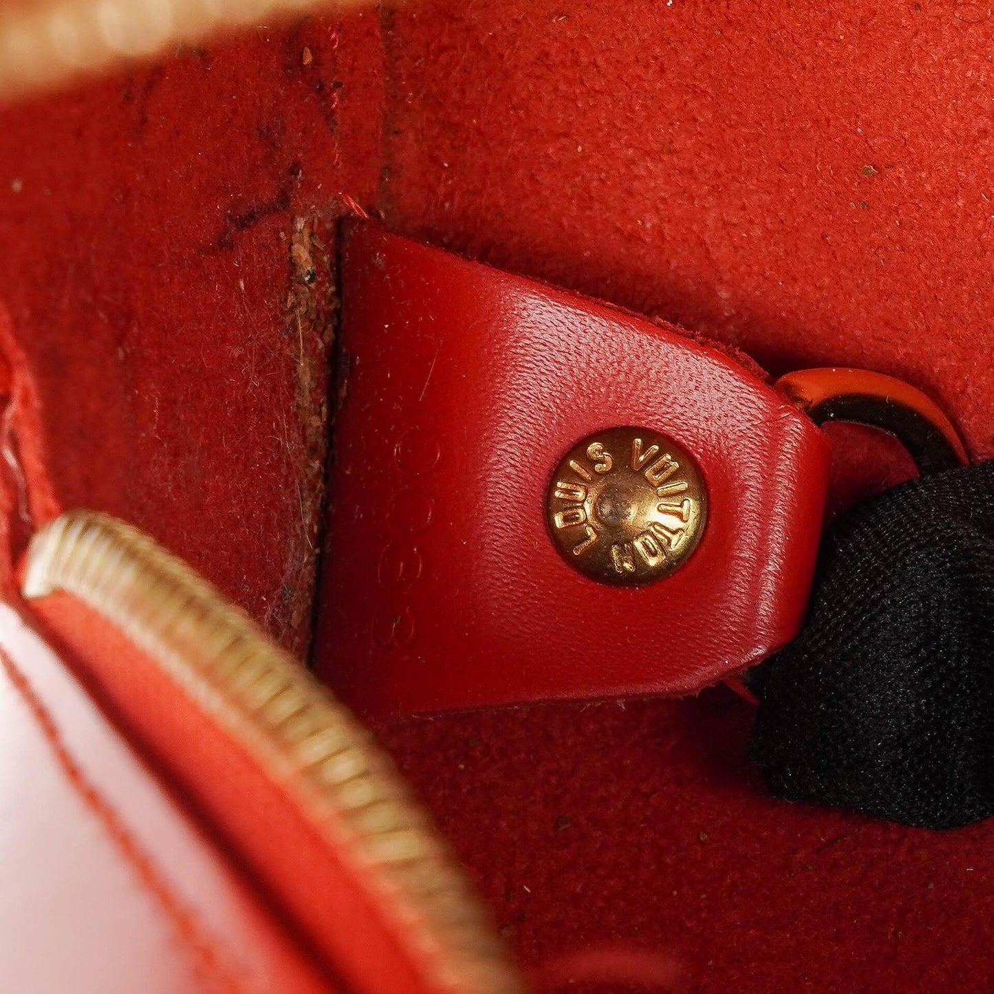 Louis Vuitton Soufflot Handbag In Red Epi Leather