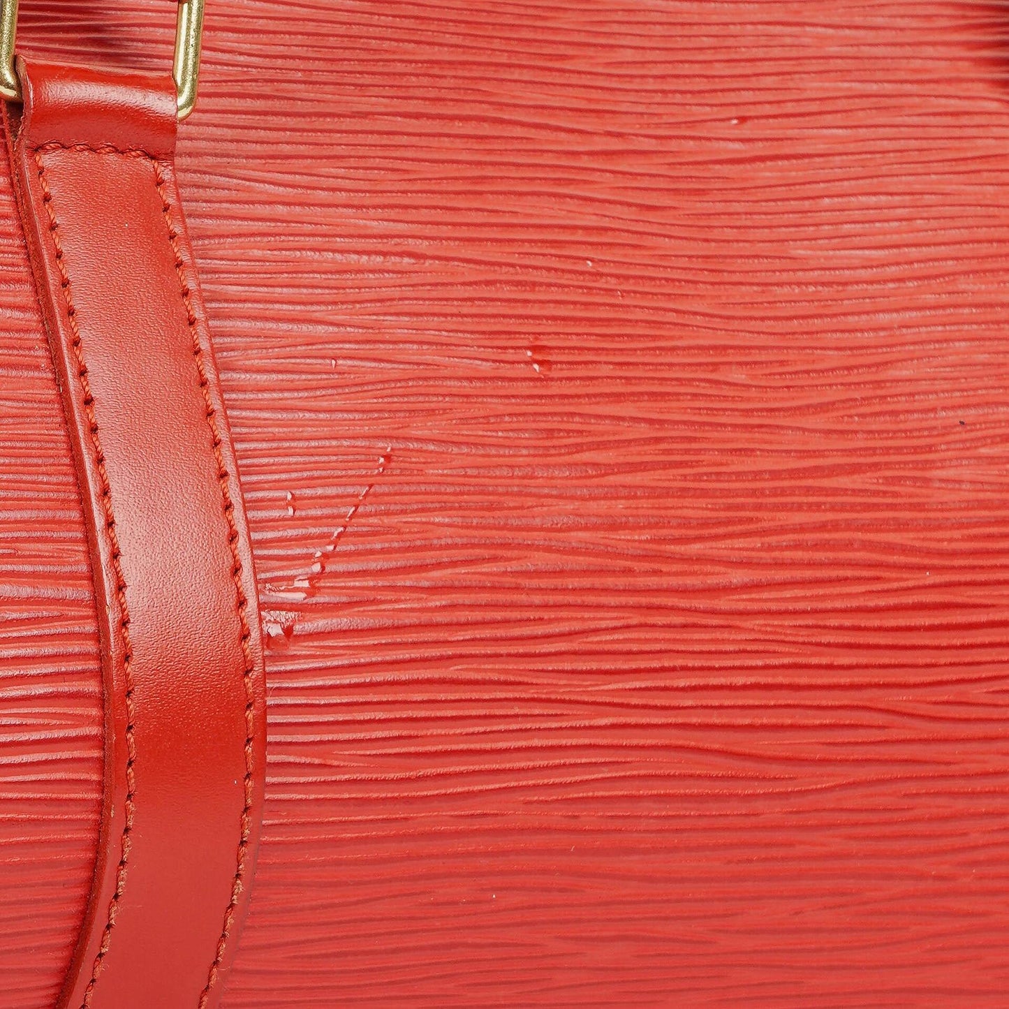 Louis Vuitton Soufflot Handbag In Red Epi Leather