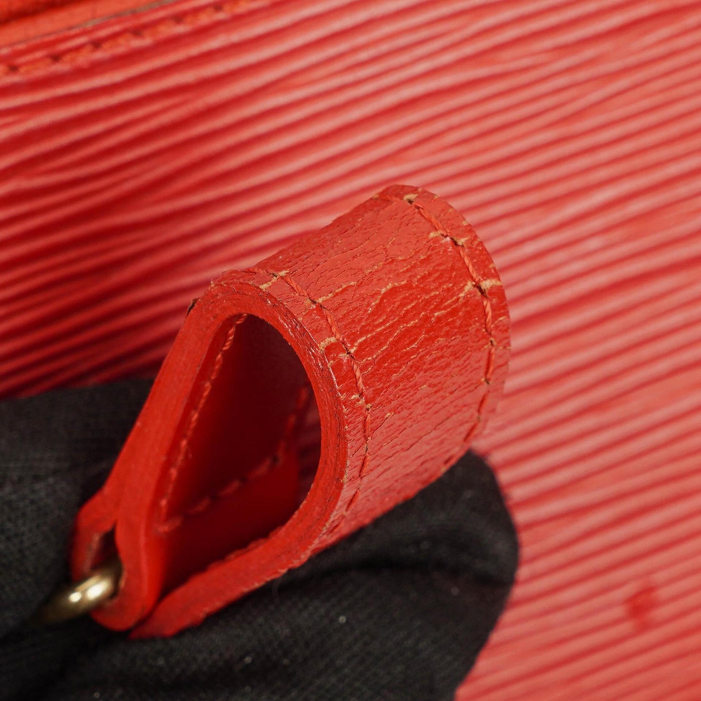 Louis Vuitton Soufflot Handbag In Red Epi Leather