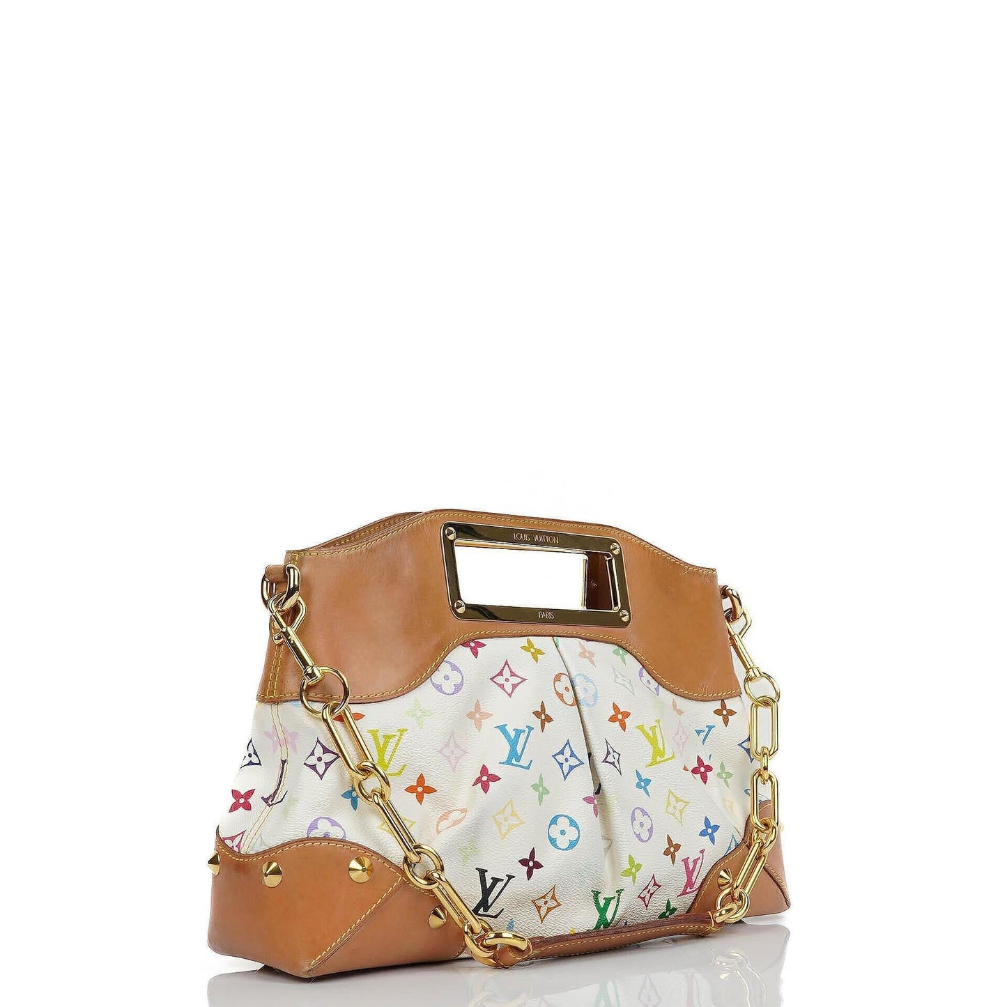 Louis Vuitton Takashi Murakami Judy MM White Multicolore Monogram Canvas Bag