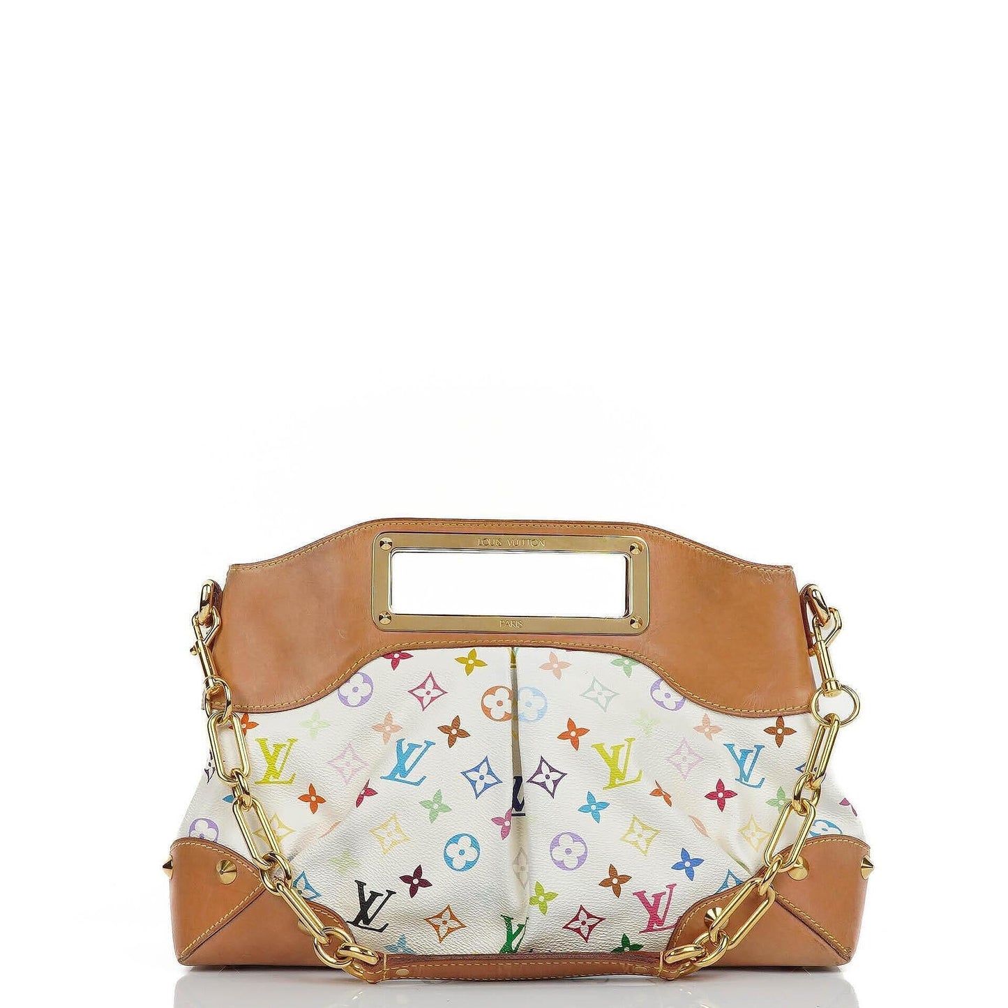 Louis Vuitton Takashi Murakami Judy MM White Multicolore Monogram Canvas Bag