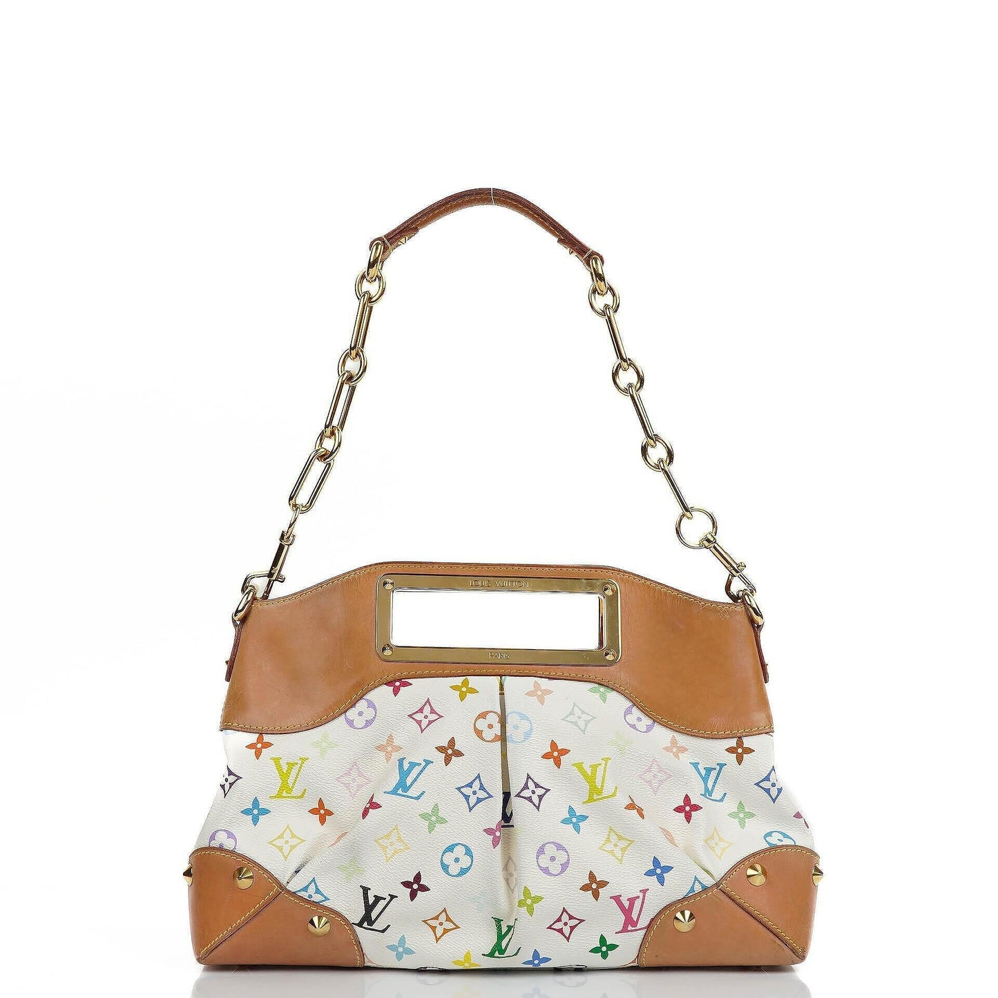 Louis Vuitton Takashi Murakami Judy MM White Multicolore Monogram Canvas Bag