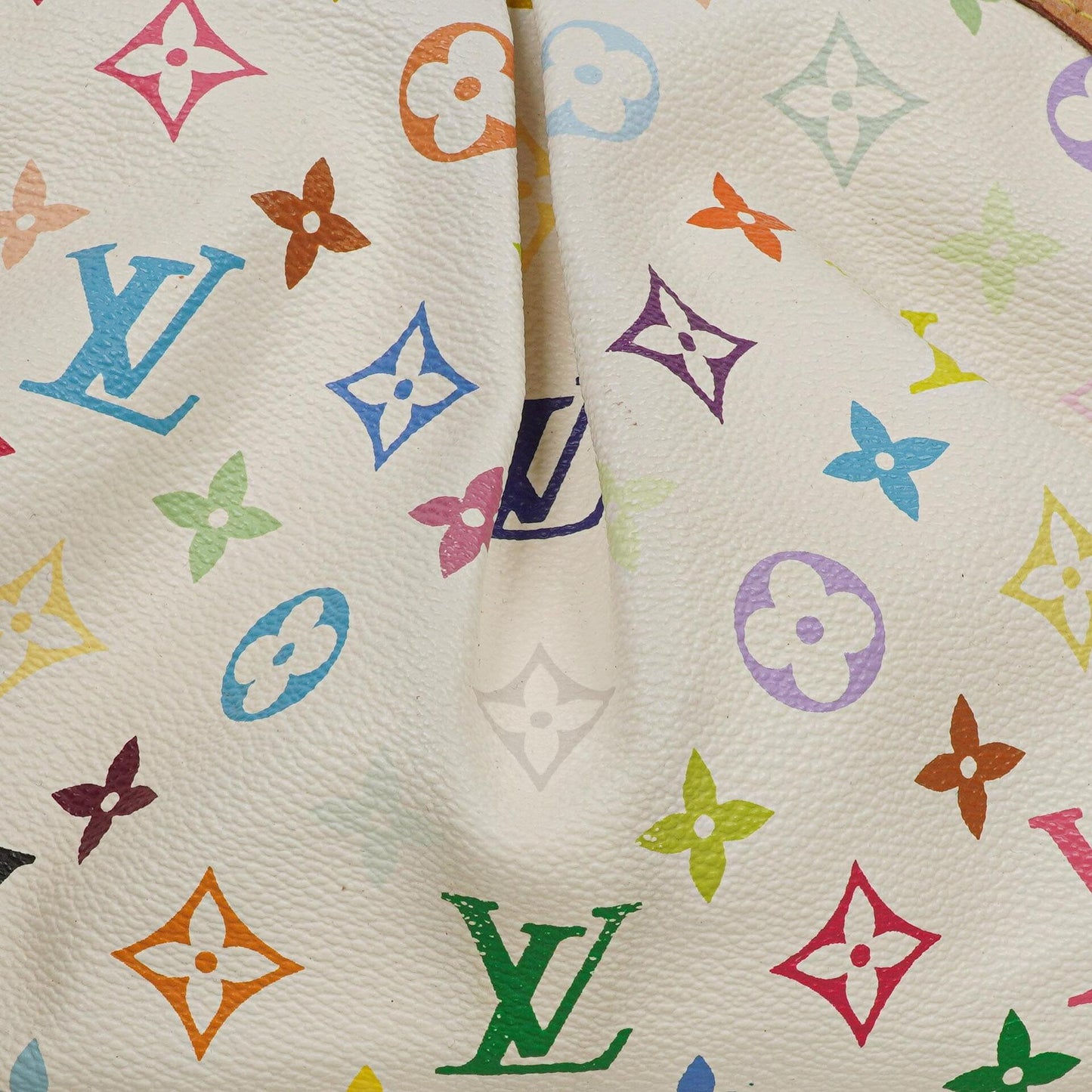 Louis Vuitton Takashi Murakami Judy MM White Multicolore Monogram Canvas Bag