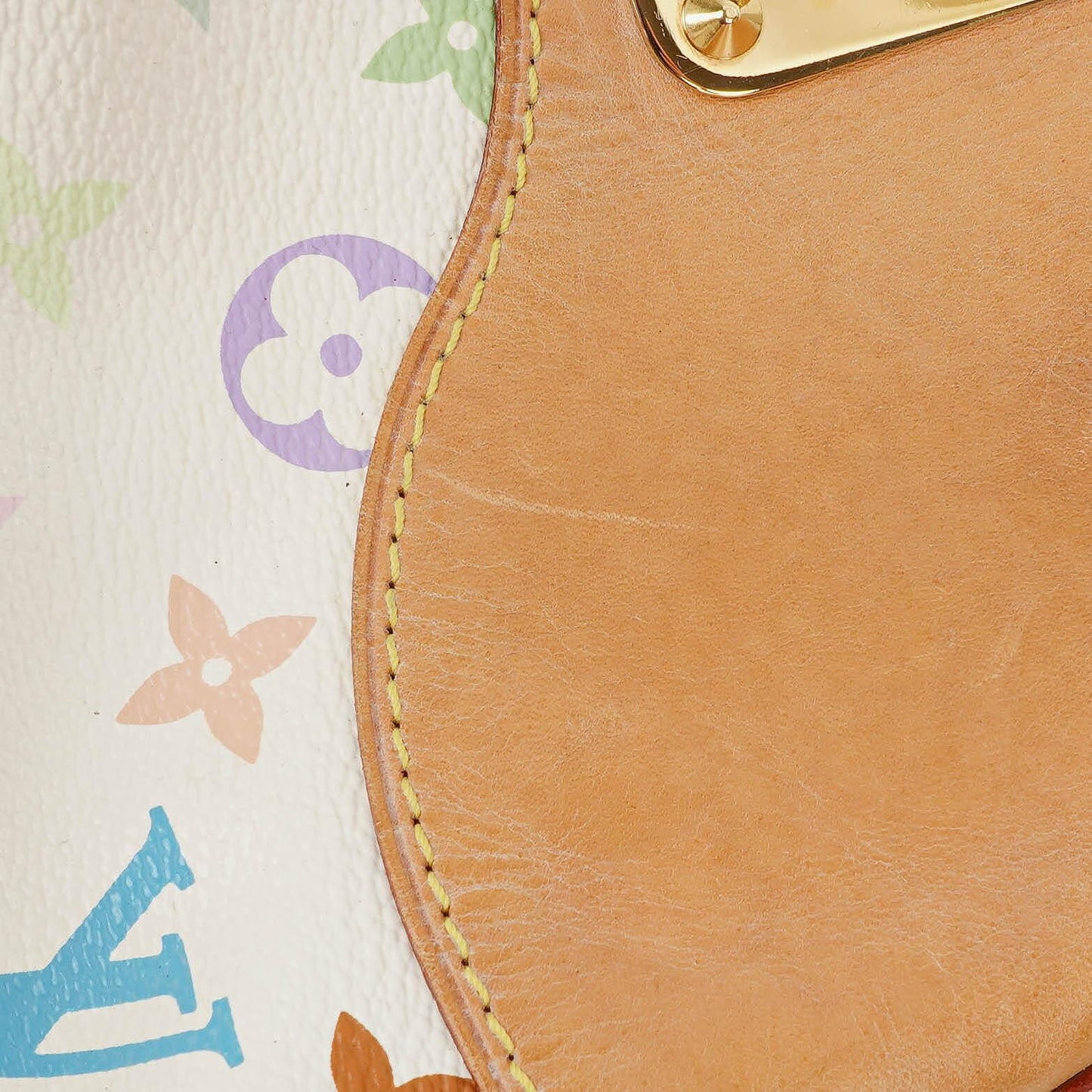 Louis Vuitton Takashi Murakami Judy MM White Multicolore Monogram Canvas Bag