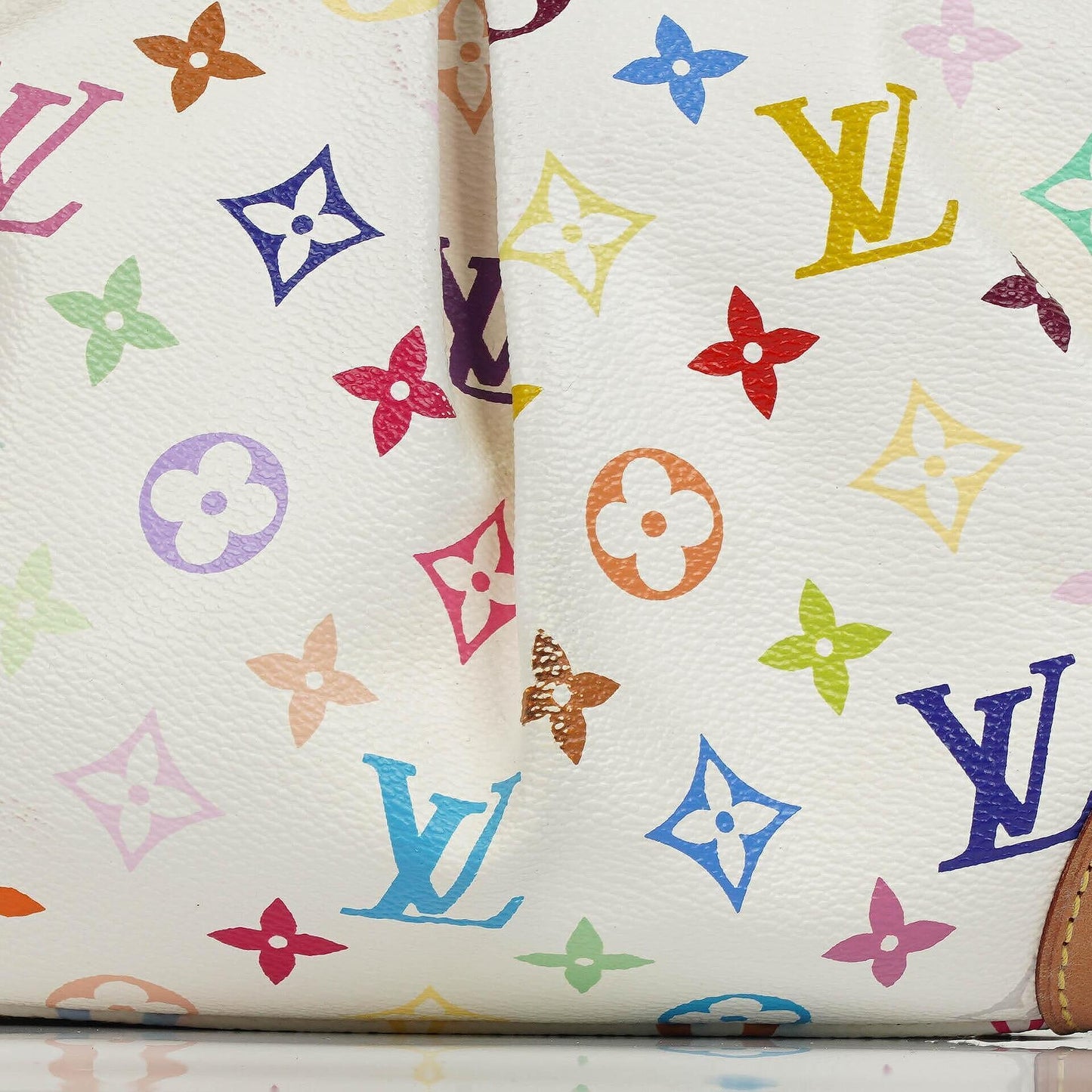 Louis Vuitton Takashi Murakami Judy MM White Multicolore Monogram Canvas Bag