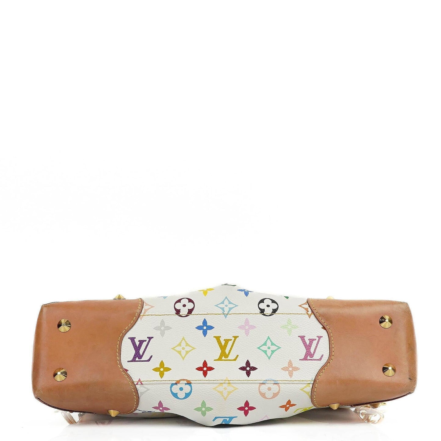 Louis Vuitton Takashi Murakami Judy MM White Multicolore Monogram Canvas Bag