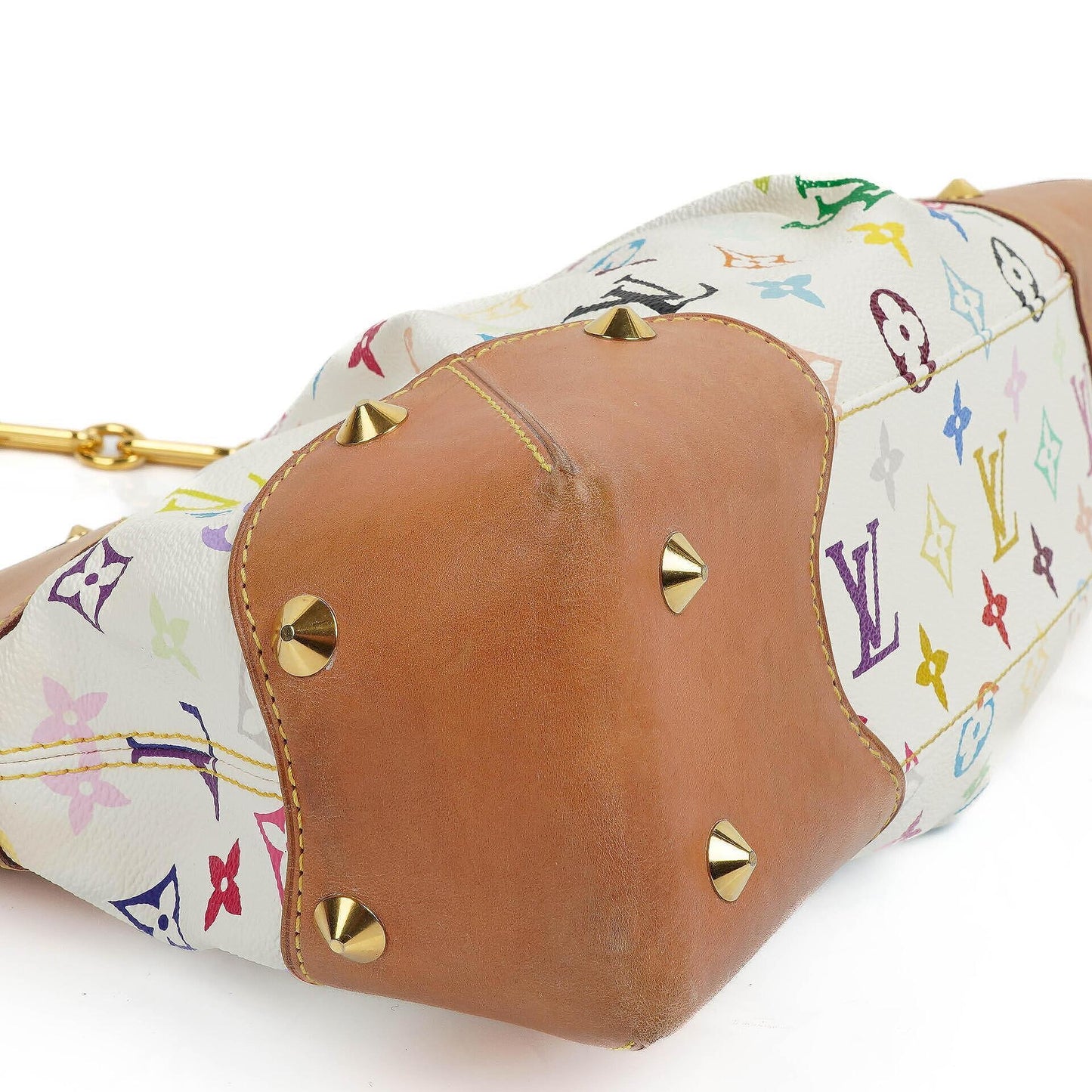 Louis Vuitton Takashi Murakami Judy MM White Multicolore Monogram Canvas Bag