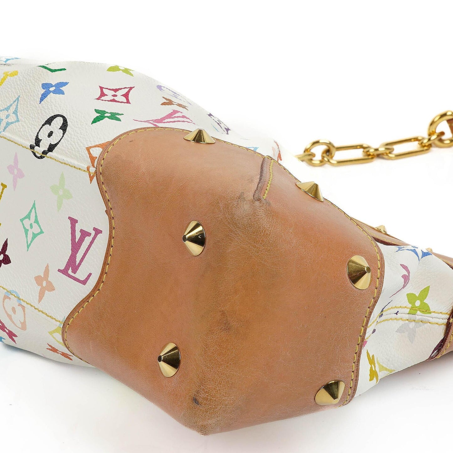 Louis Vuitton Takashi Murakami Judy MM White Multicolore Monogram Canvas Bag