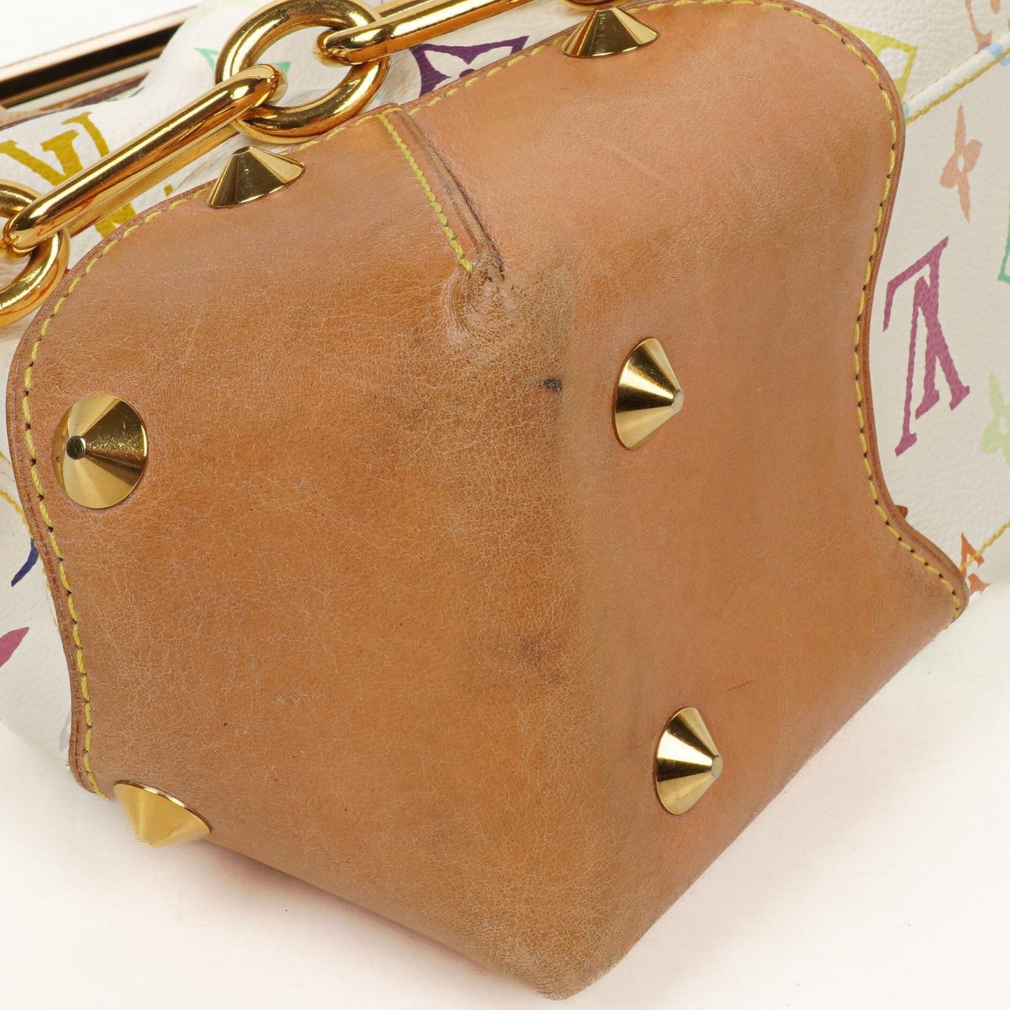 Louis Vuitton Takashi Murakami Judy MM White Multicolore Monogram Canvas Bag