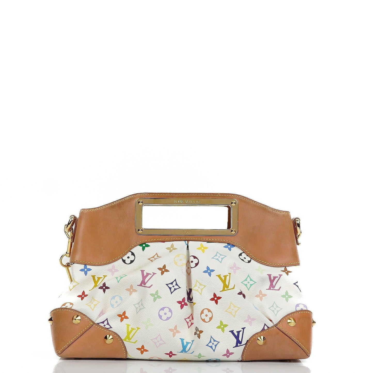 Louis Vuitton Takashi Murakami Judy MM White Multicolore Monogram Canvas Bag